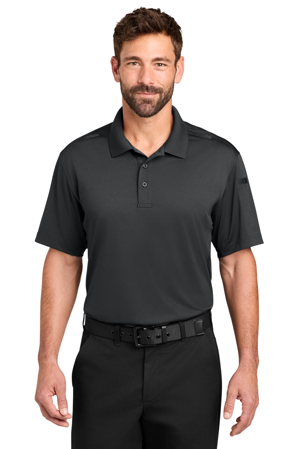 CornerStone Workwear Pro Tactical Polo CS452 in Echo Steel