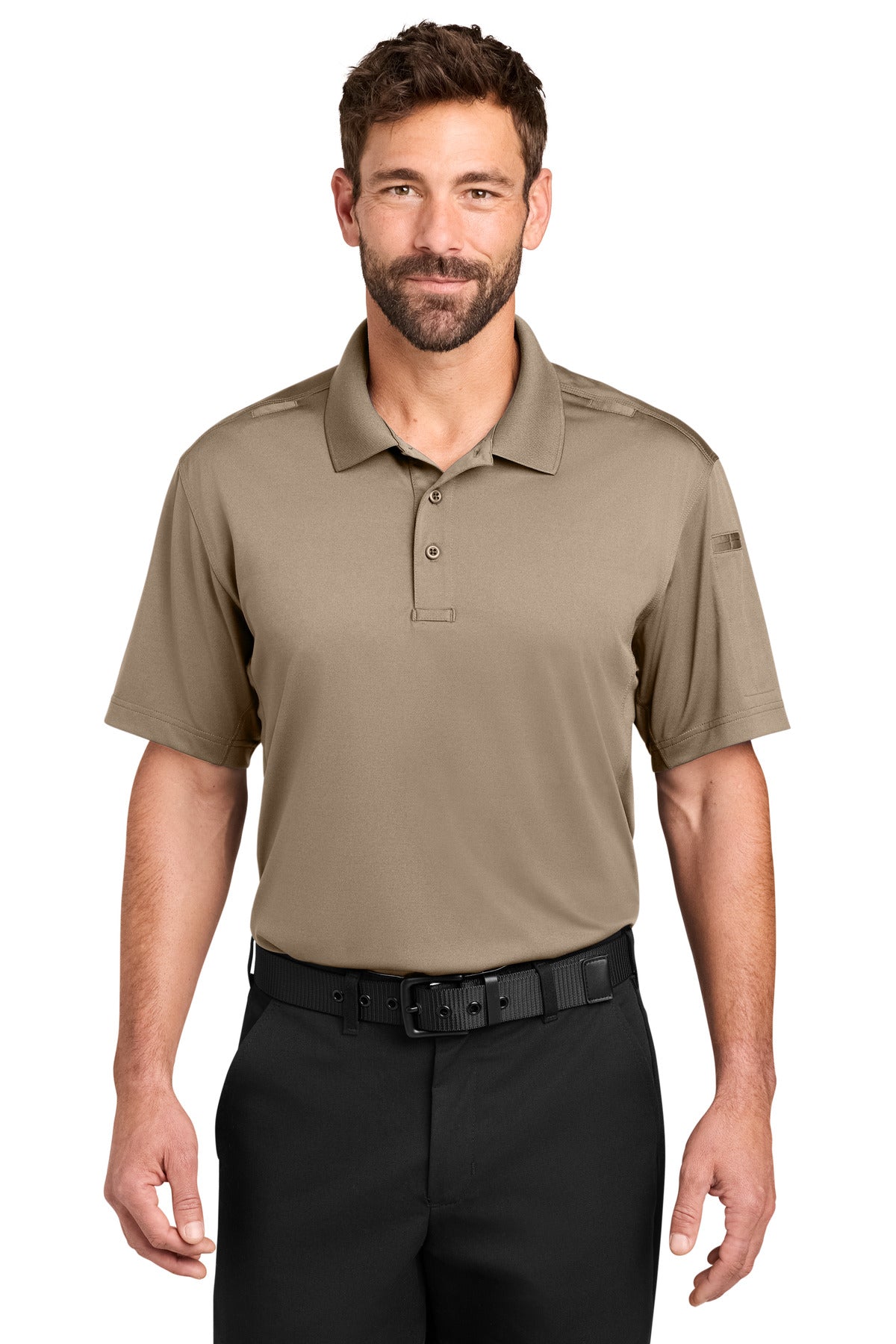 CornerStone Workwear Pro Tactical Polo CS452 in Silver Tan