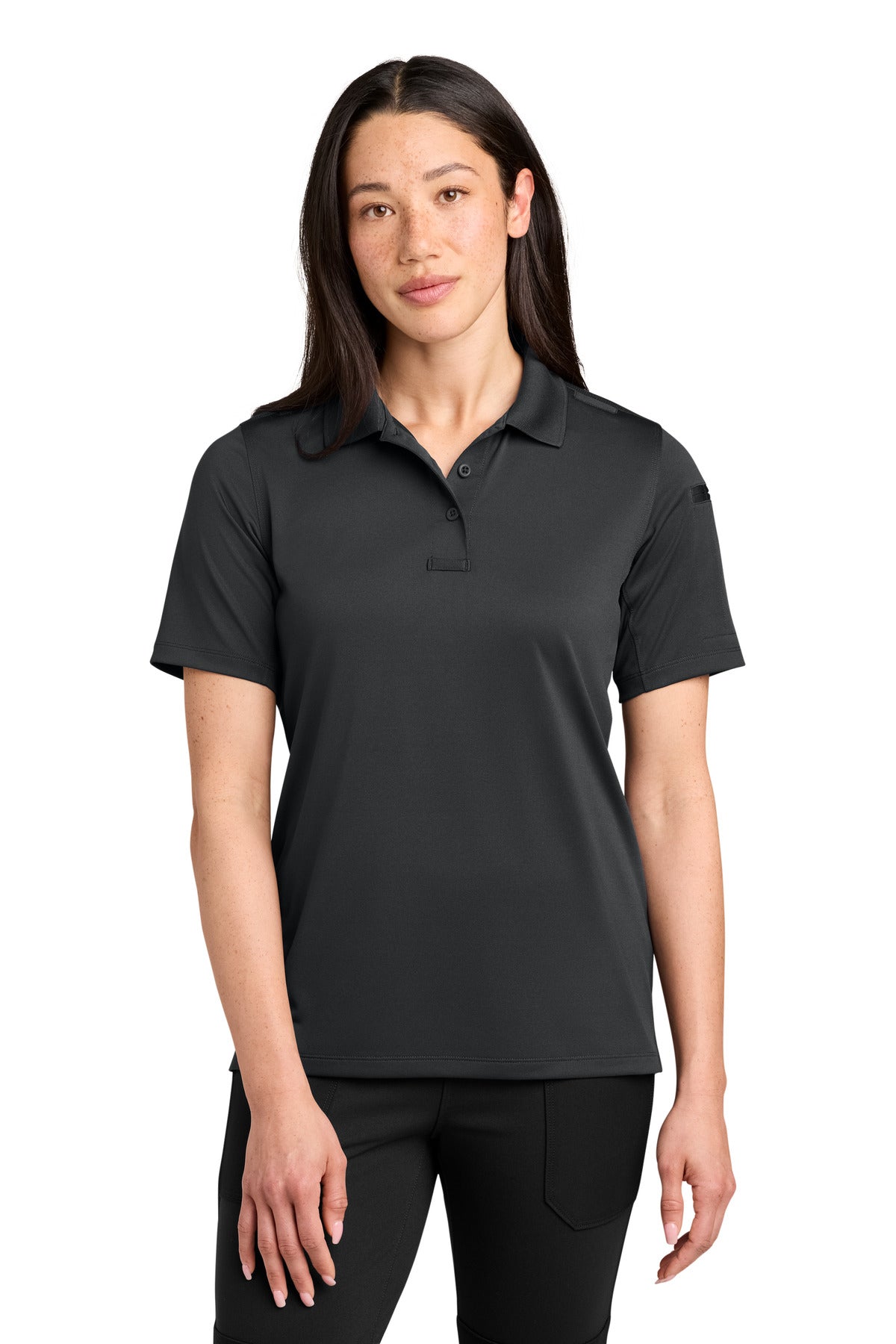 CornerStone Women's Workwear Pro Tactical Polo CS453 in Echo Steel