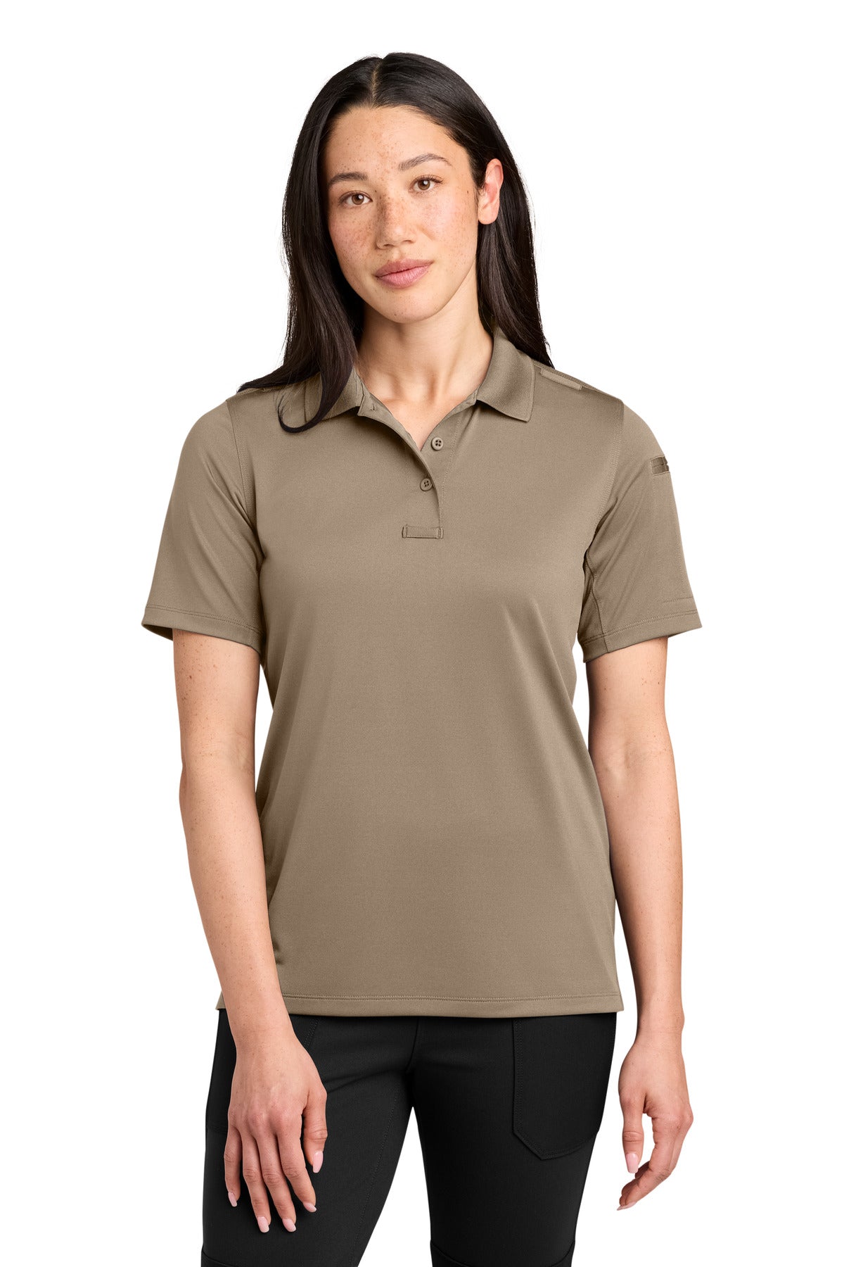 CornerStone Women's Workwear Pro Tactical Polo CS453 in Silver Tan