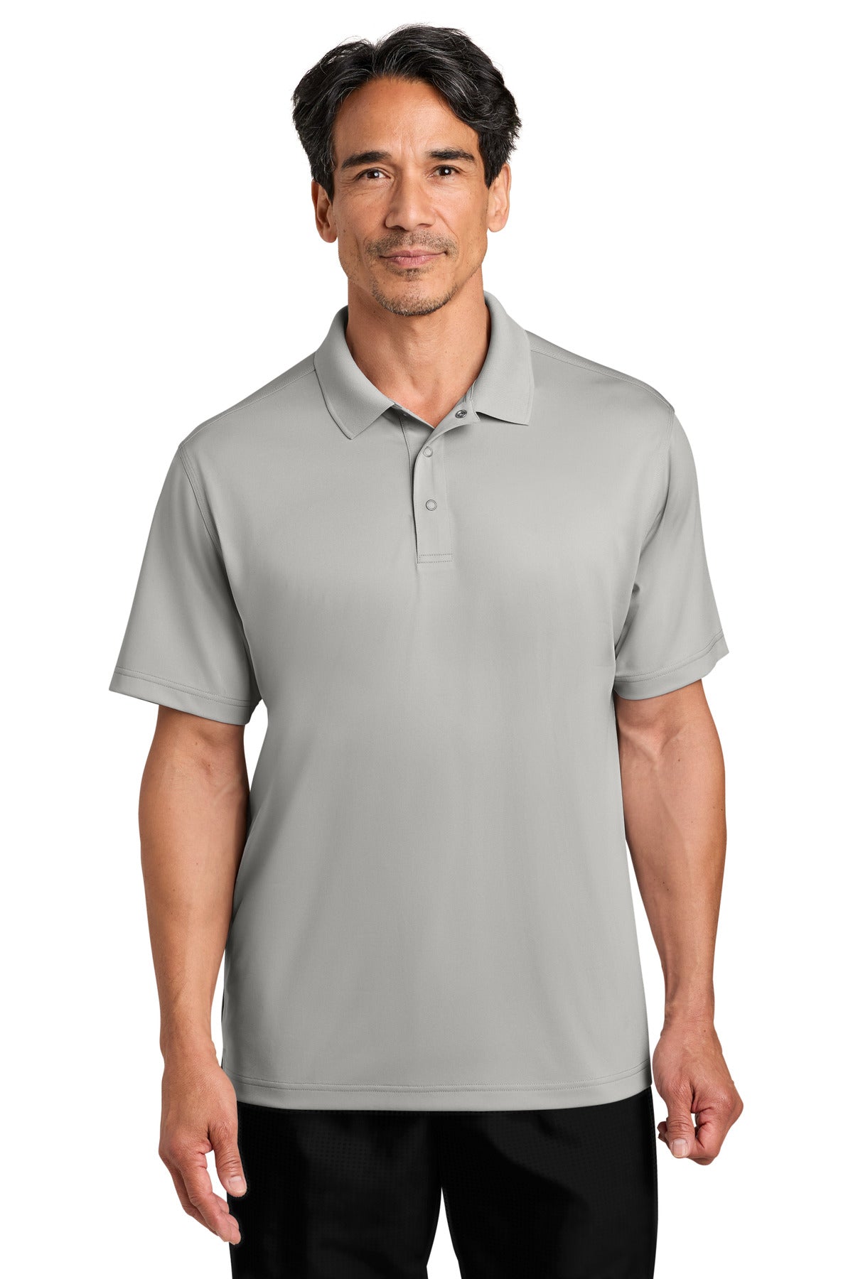 CornerStone Workwear Pro Gripper Polo CS454 in Light Grey