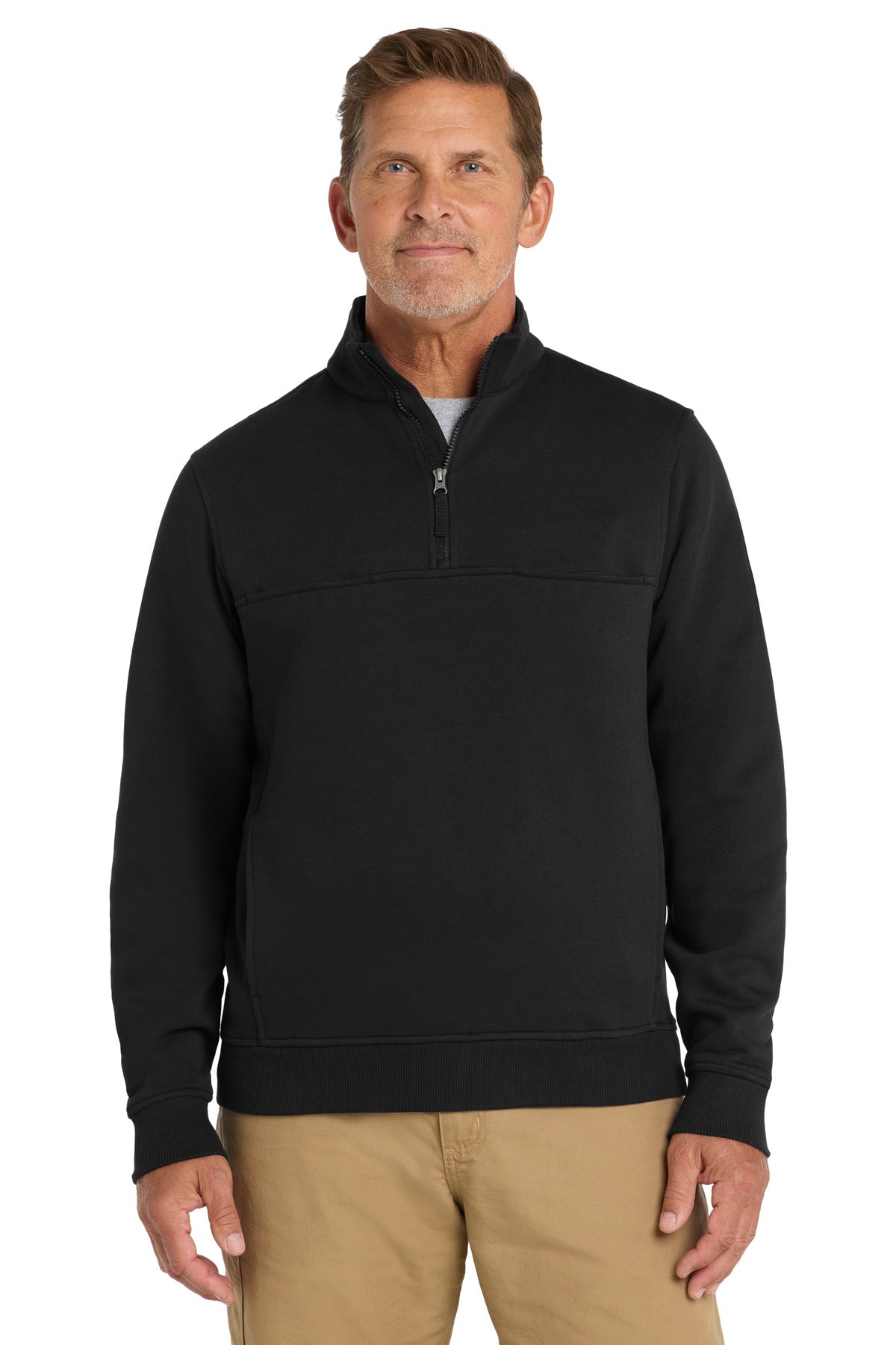 CornerStone 1/2-Zip Job Shirt. CS626 in Black