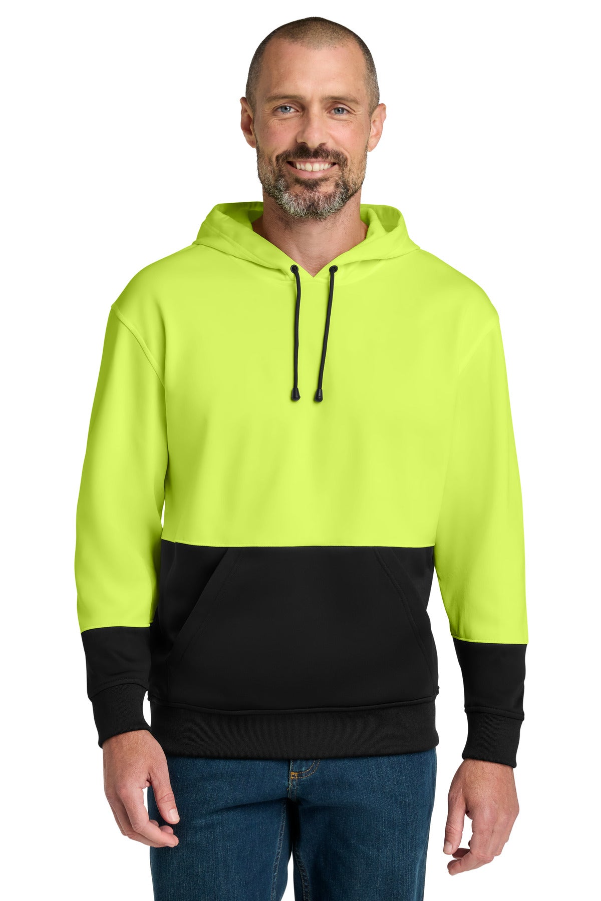 CornerStone Enhanced Visibility Fleece Pullover Hoodie CSF01 in Safety Yellow