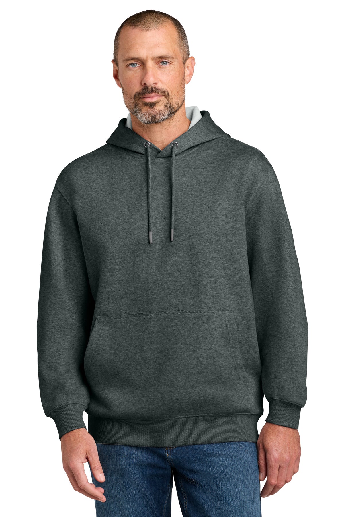 CornerStone Tough Fleece Pullover Hoodie CSF630 in Charcoal Heather