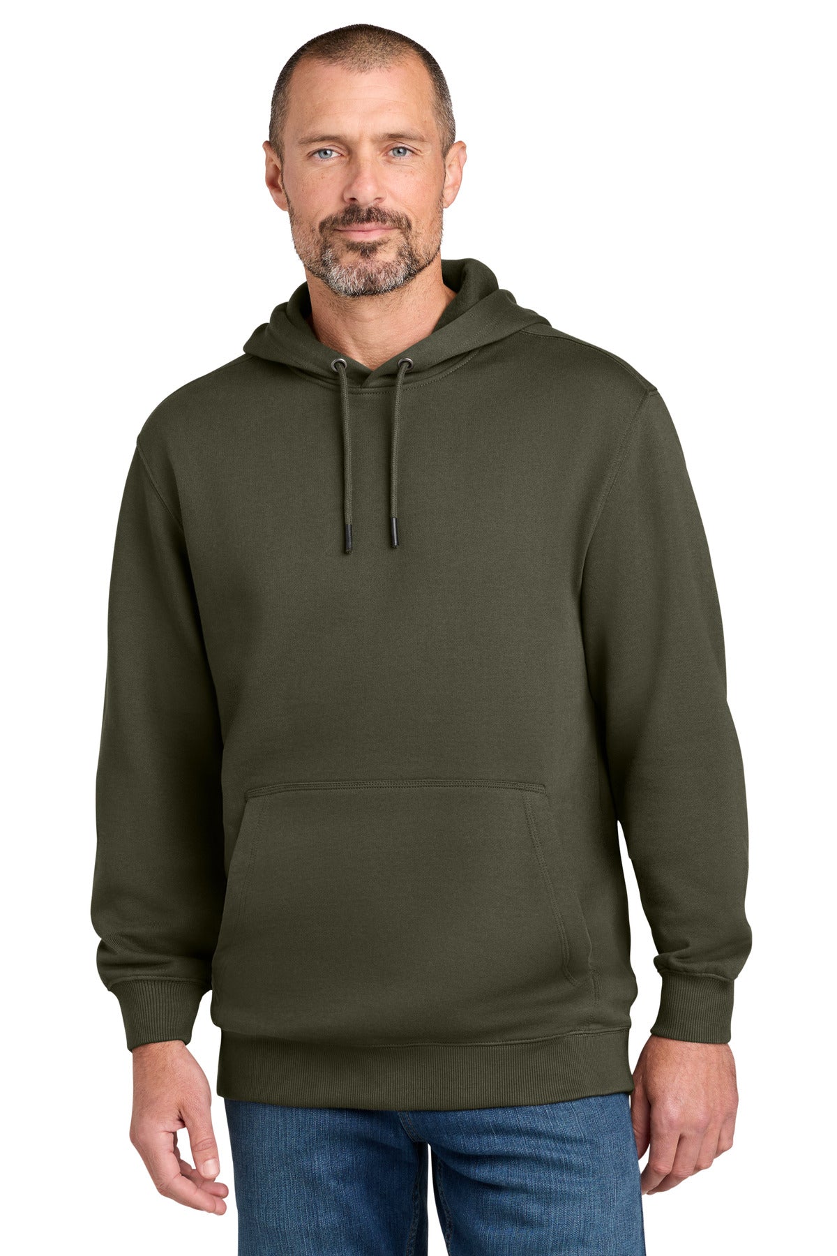 CornerStone Tough Fleece Pullover Hoodie CSF630 in Tundra Green