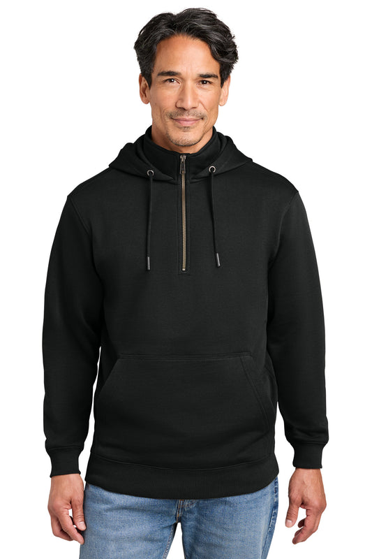 CornerStone Tough Fleece 1/4-Zip Hoodie CSF633 in Black