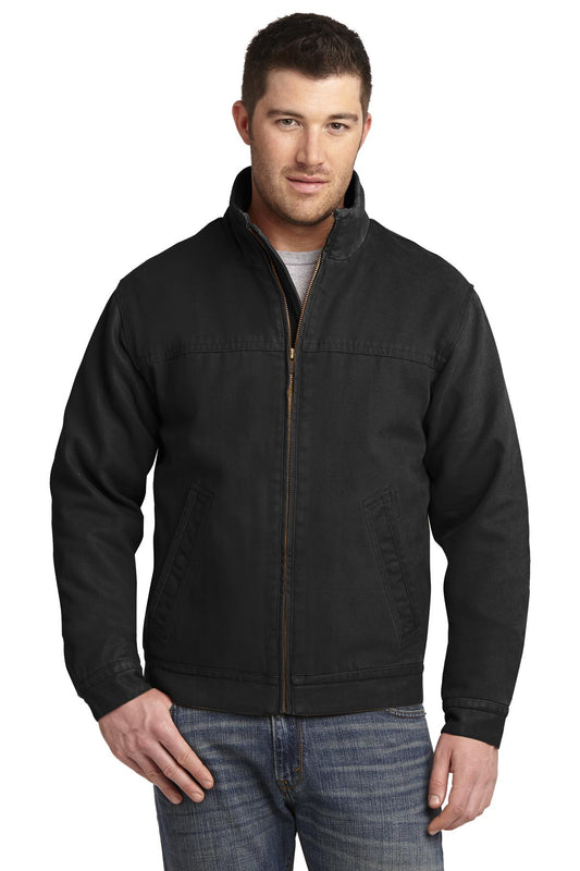 CornerStone Washed Duck Cloth Flannel-Lined Work Jacket. CSJ40 in Black