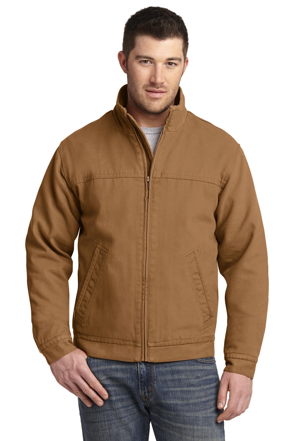 CornerStone Washed Duck Cloth Flannel-Lined Work Jacket. CSJ40 in Duck Brown