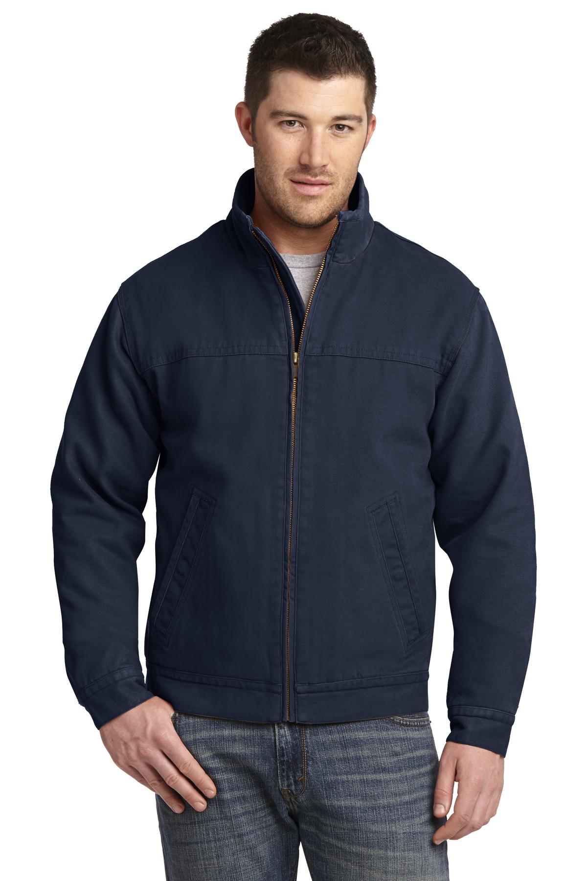 CornerStone Washed Duck Cloth Flannel-Lined Work Jacket. CSJ40 in Navy