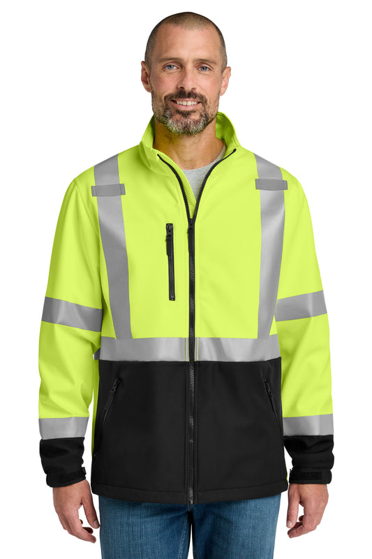CornerStone ANSI 107 Class 3 Soft Shell Jacket CSJ503 in Safety Yellow