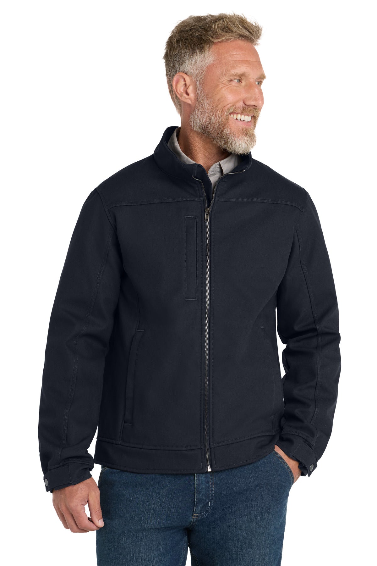 CornerStone Duck Bonded Soft Shell Jacket CSJ60 in Navy Blue