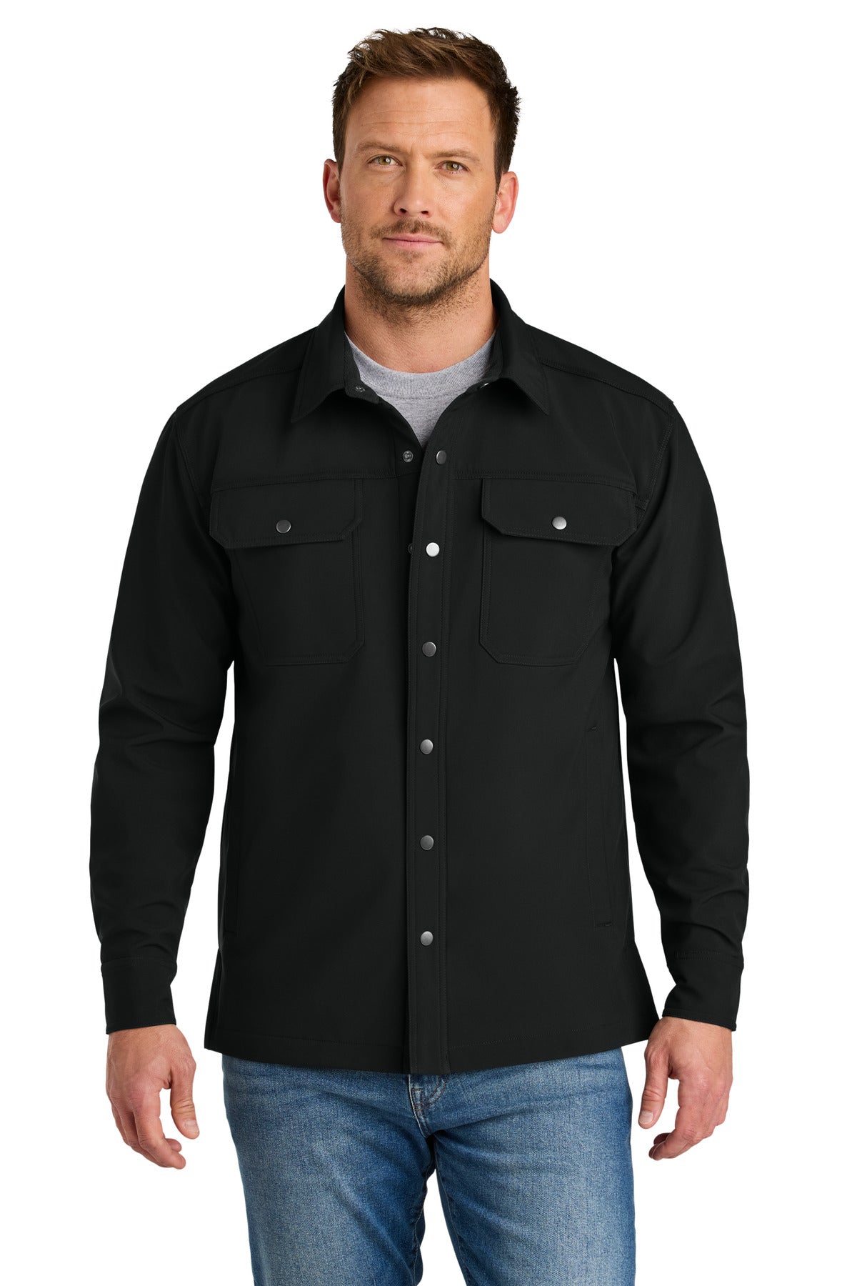 CornerStone Soft Shell Shirt Jacket CSJ73 in Black