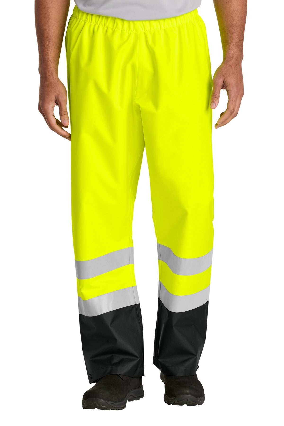CornerStone ANSI Class E Pull-On Rain Pant CSP504 in Safety Yellow/ Black