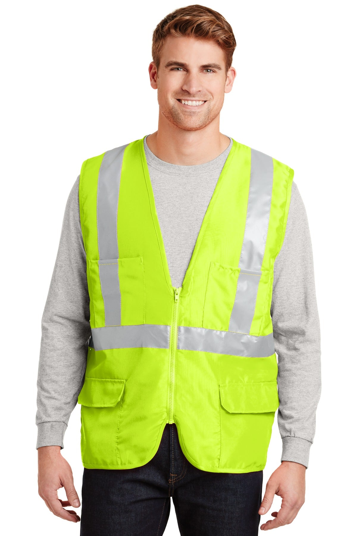 CornerStone - ANSI 107 Class 2 Mesh Back Safety Vest. CSV405 in Safety Yellow