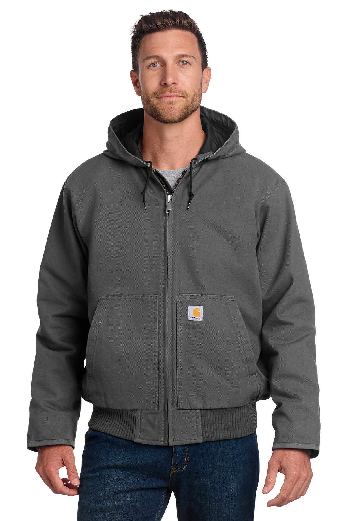 Carhartt Washed Duck Active Jac. CT104050 in Gravel