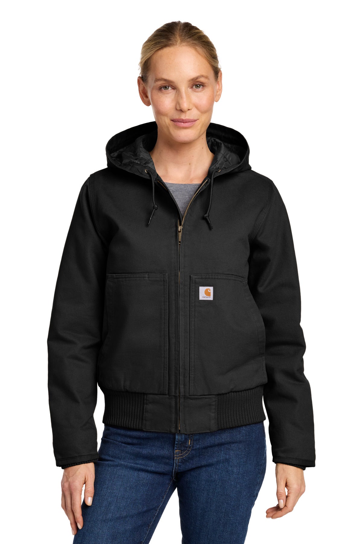 Carhartt Women's Washed Duck Active Jac. CT104053 in Black