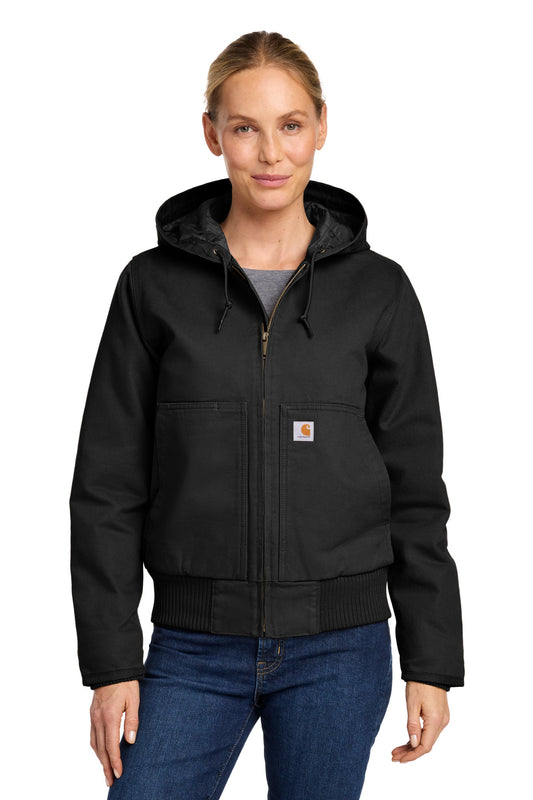 Carhartt Women's Washed Duck Active Jac. CT104053 in Black