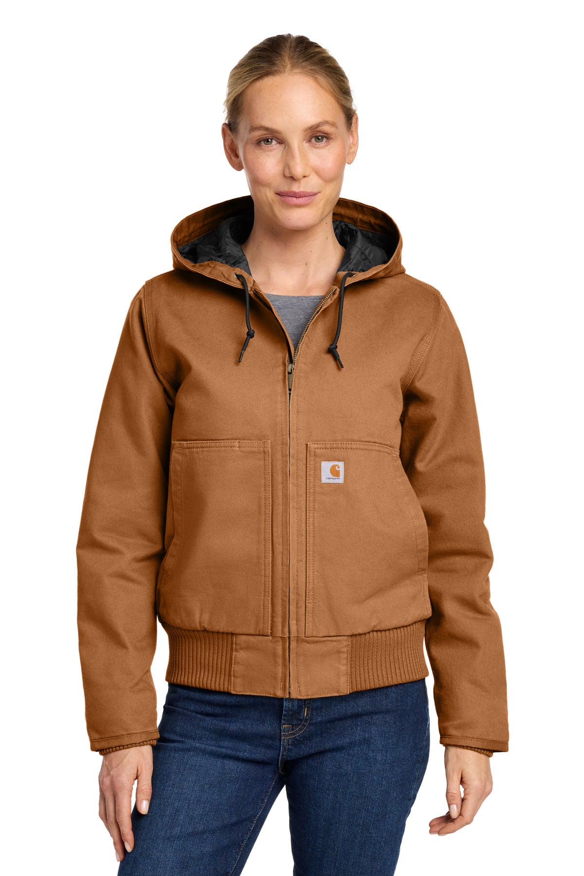 Carhartt Women's Washed Duck Active Jac. CT104053 in Carhartt Brown