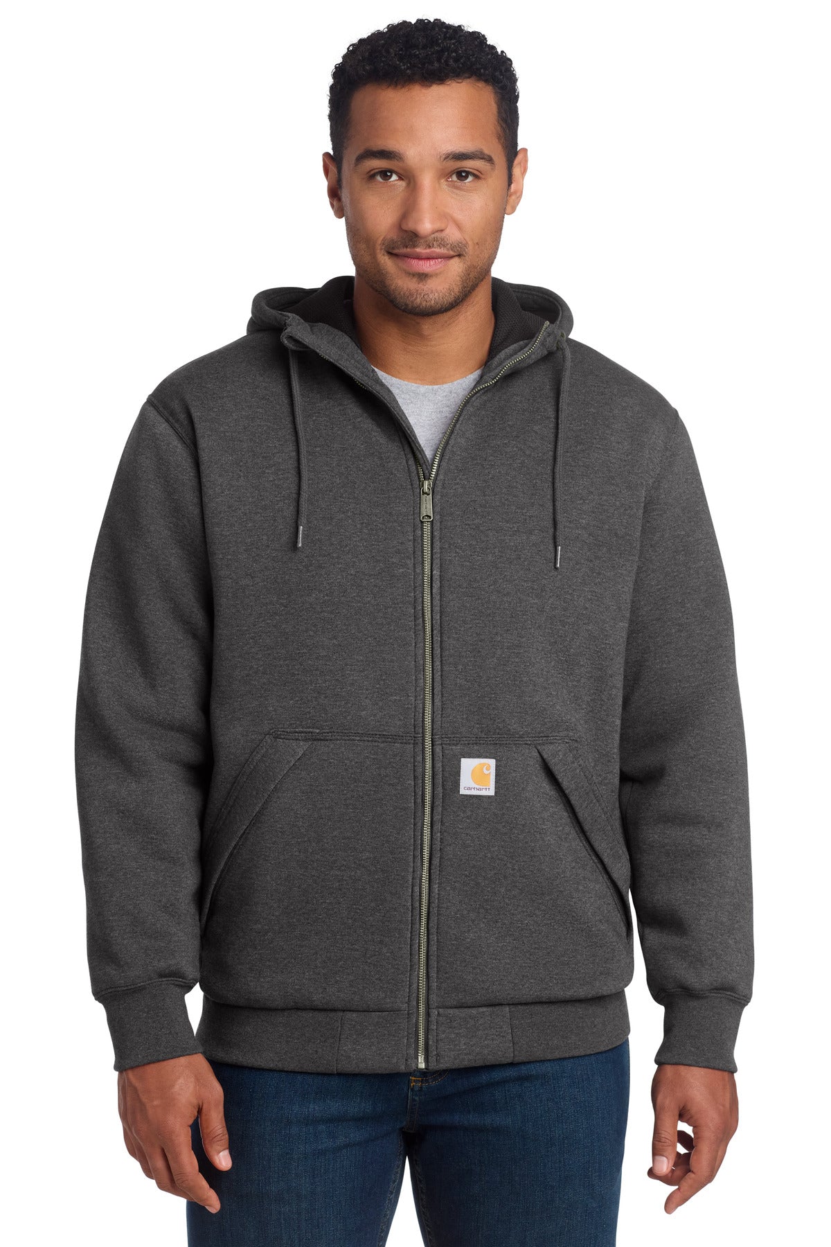 Carhartt Midweight Thermal-Lined Full-Zip Sweatshirt CT104078 in Carbon Heather