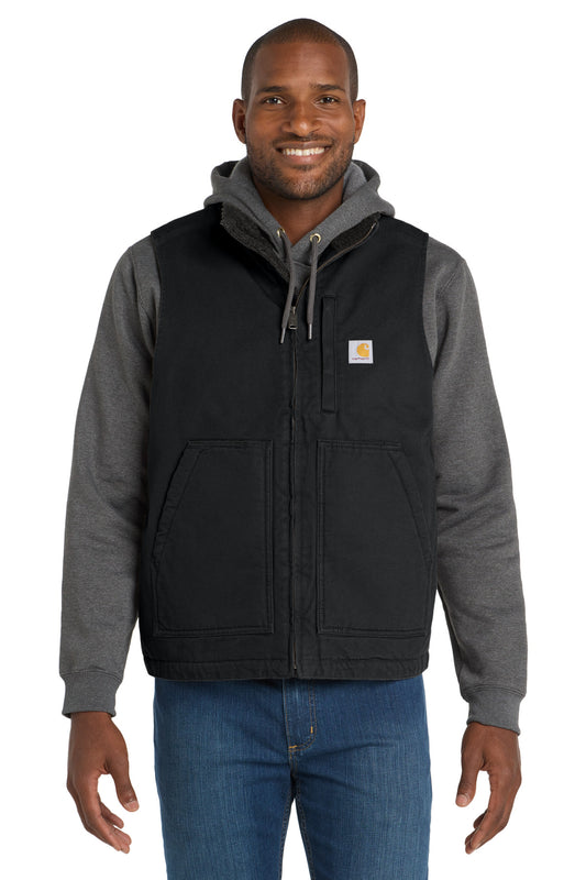 Carhartt Sherpa-Lined Mock Neck Vest CT104277 in Black