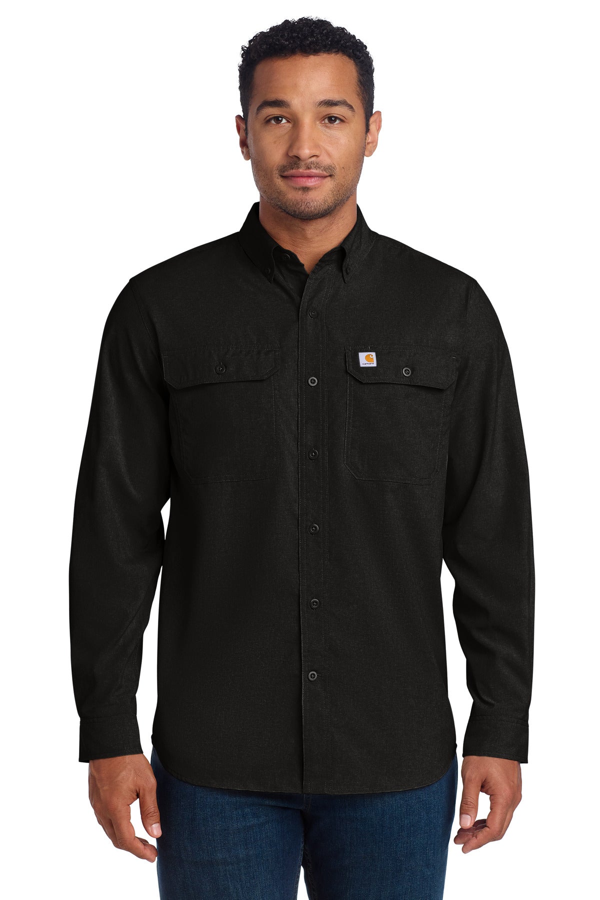Carhartt Force Solid Long Sleeve Shirt CT105291 in Black