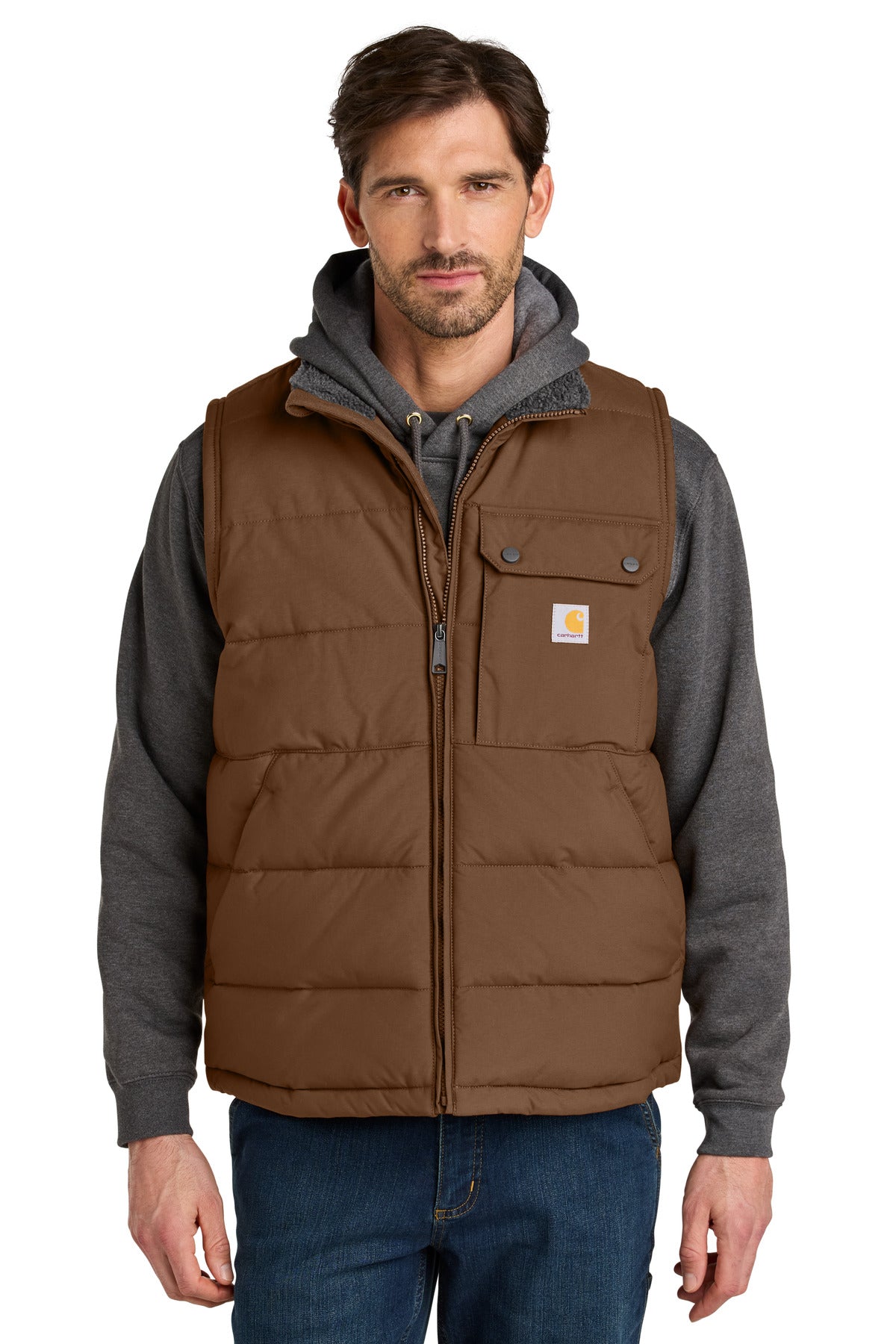 Carhartt Montana Insulated Vest CT105475 in Red Duck Brown