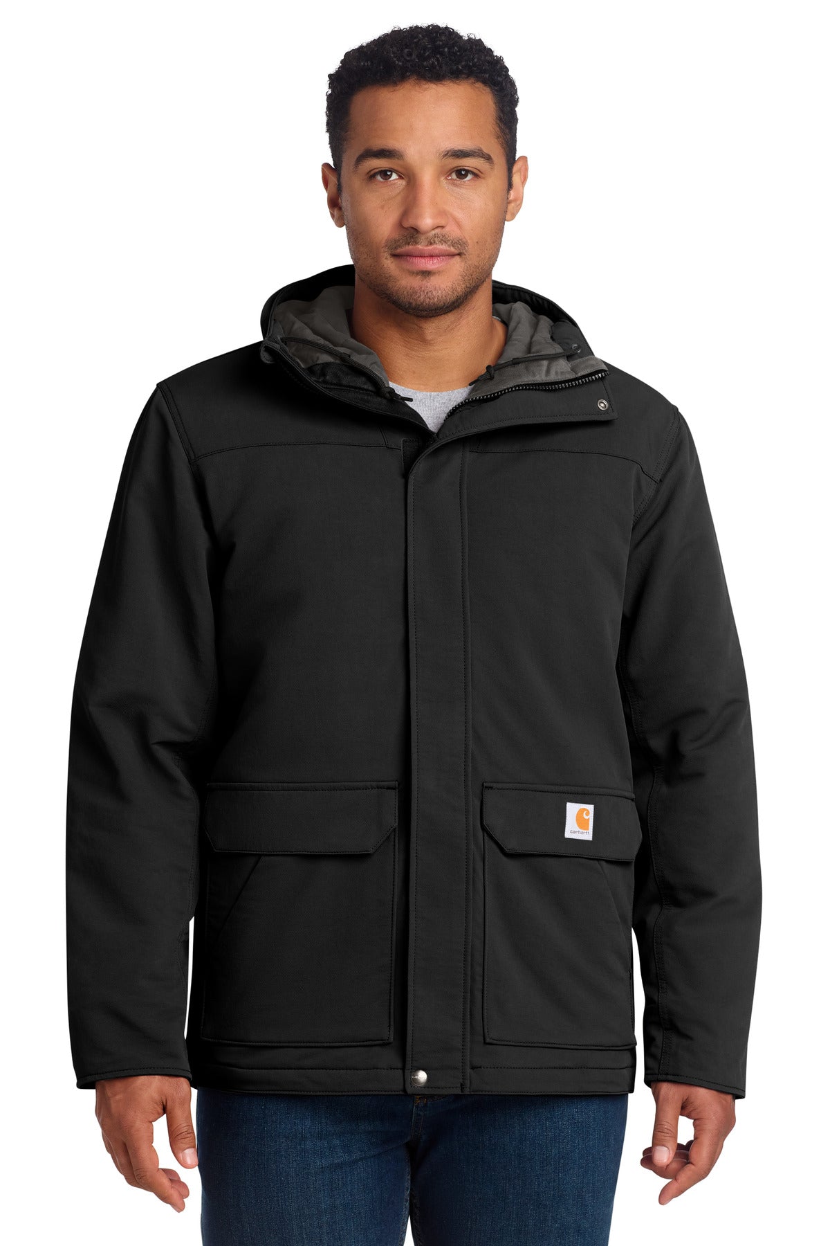 Carhartt Super Dux Insulated Hooded Coat CT105533 in Black