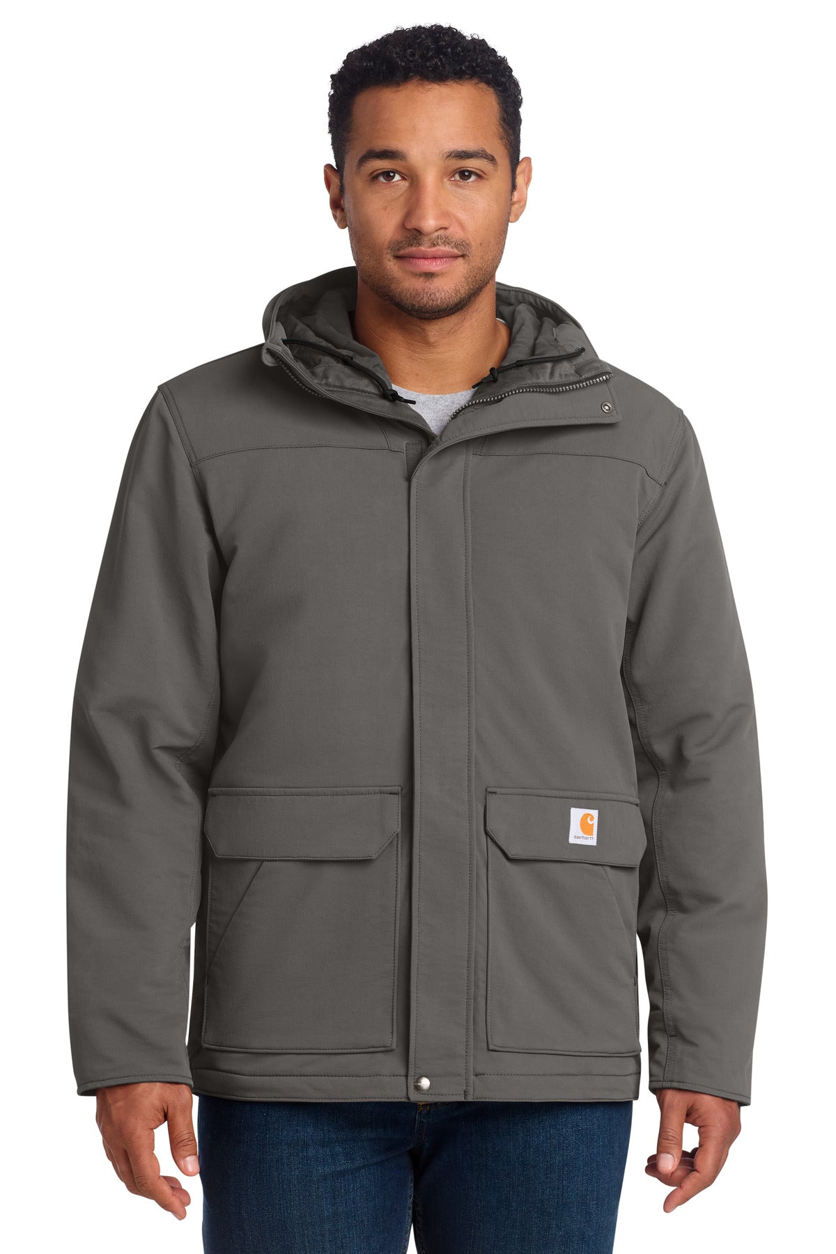 Carhartt Super Dux Insulated Hooded Coat CT105533 in Gravel