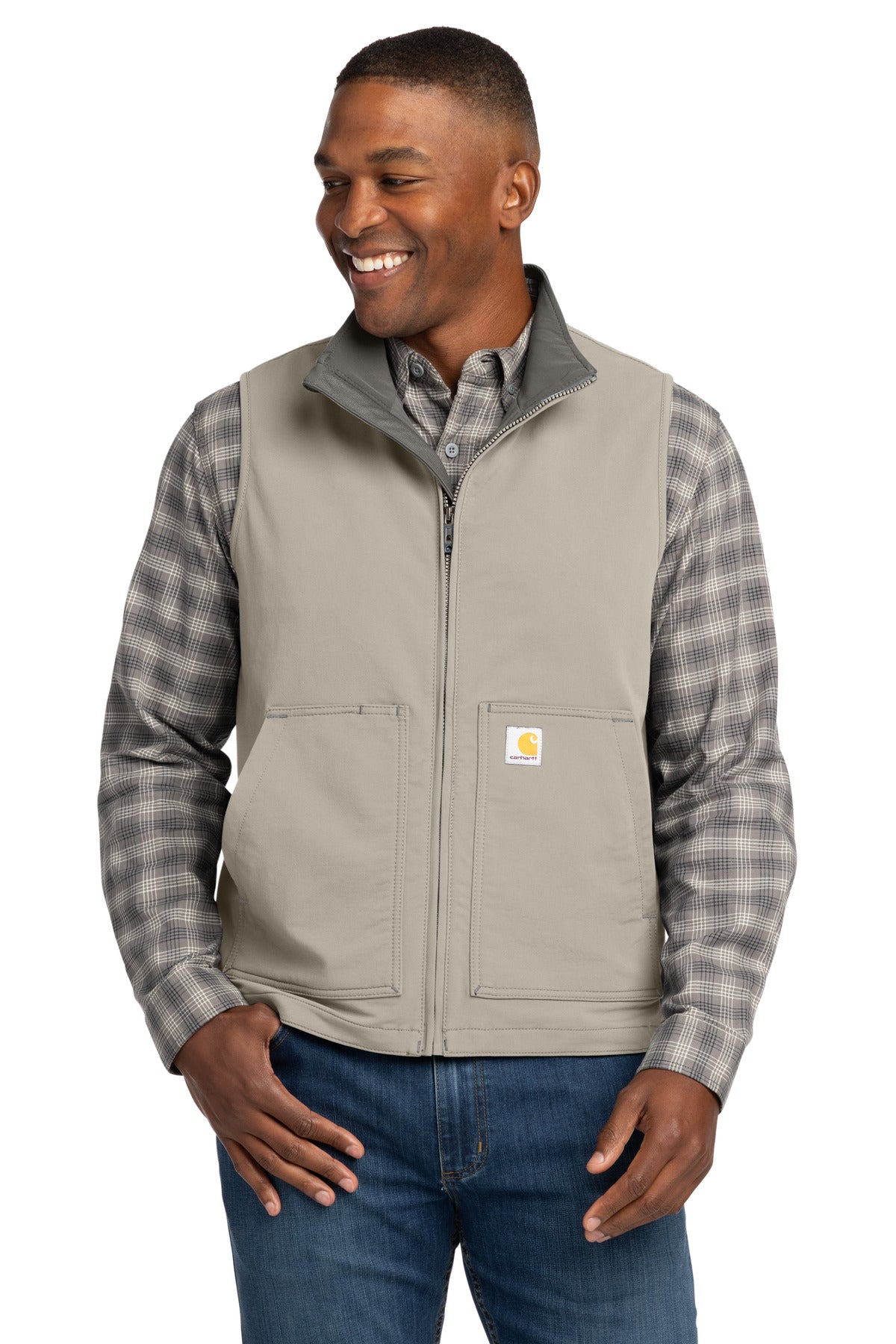 Carhartt Super Dux Soft Shell Vest CT105535 in Greige