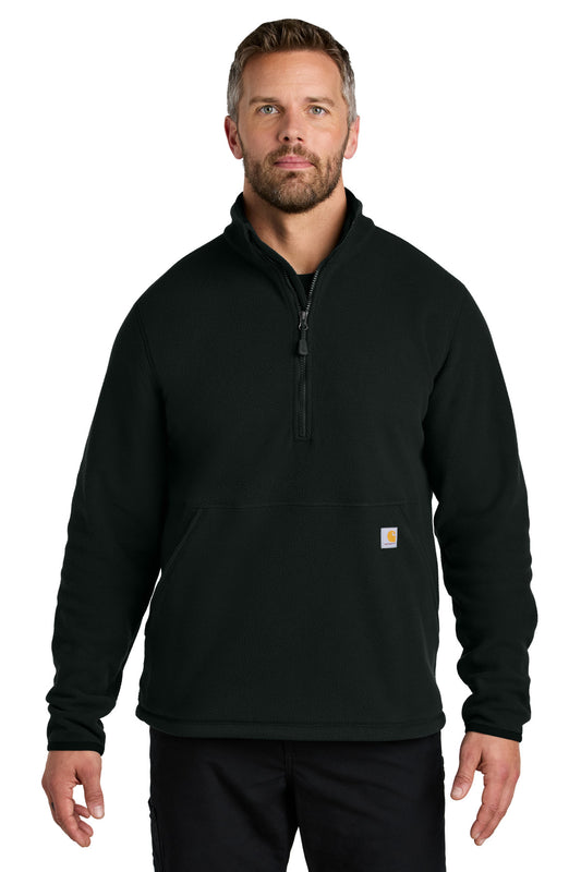 Carhartt Textured 1/2-Zip Fleece Jacket CT106417 in Black