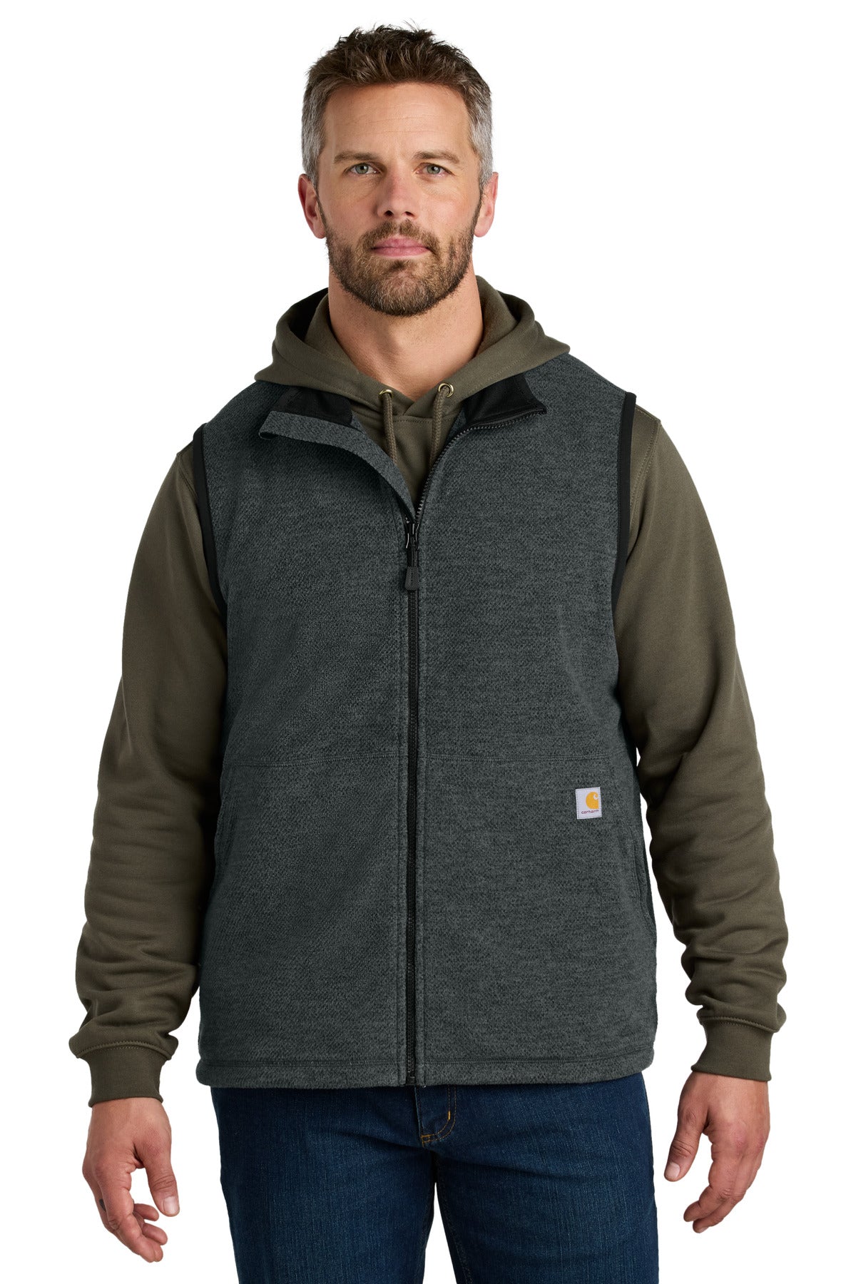 Carhartt Textured Fleece Vest CT106418 in Carbon Heather
