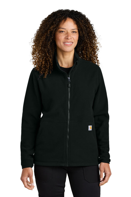 Carhartt Women's Textured Full-Zip Fleece Jacket CT106419 in Black
