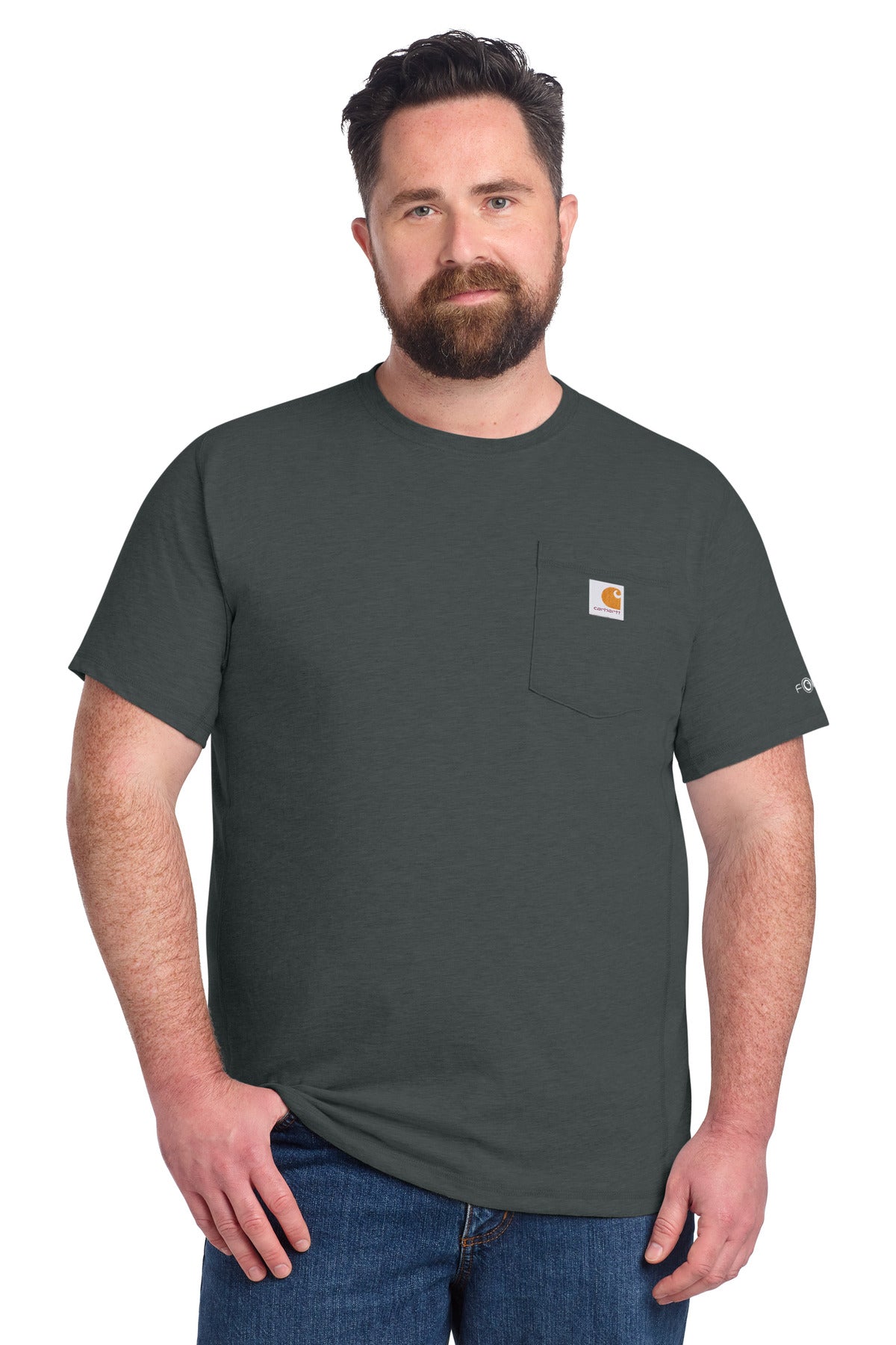 Carhartt Force Short Sleeve Pocket T-Shirt CT106652 in Carbon Heather