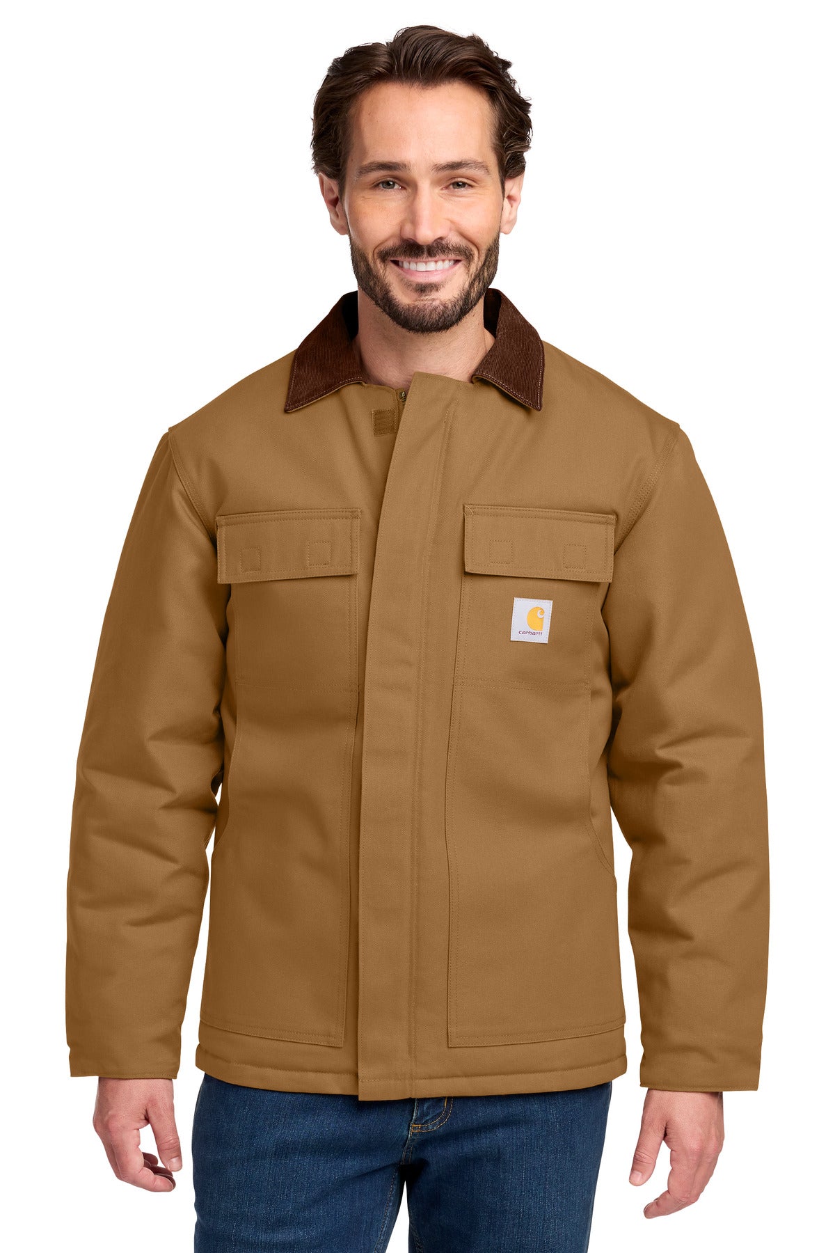 Carhartt  Duck Traditional Coat. CT106674 in Carhartt Brown