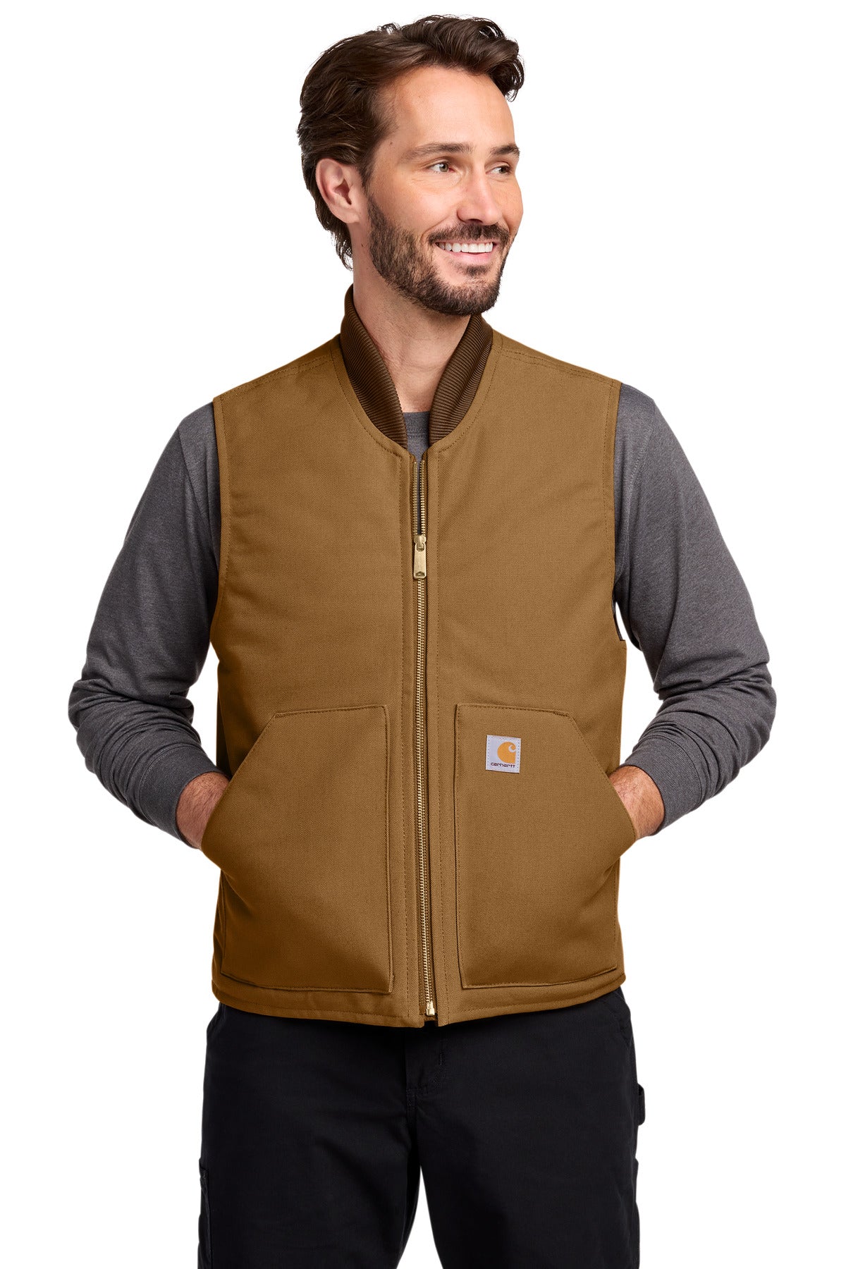 Carhartt  Duck Vest. CT106676 in Carhartt Brown