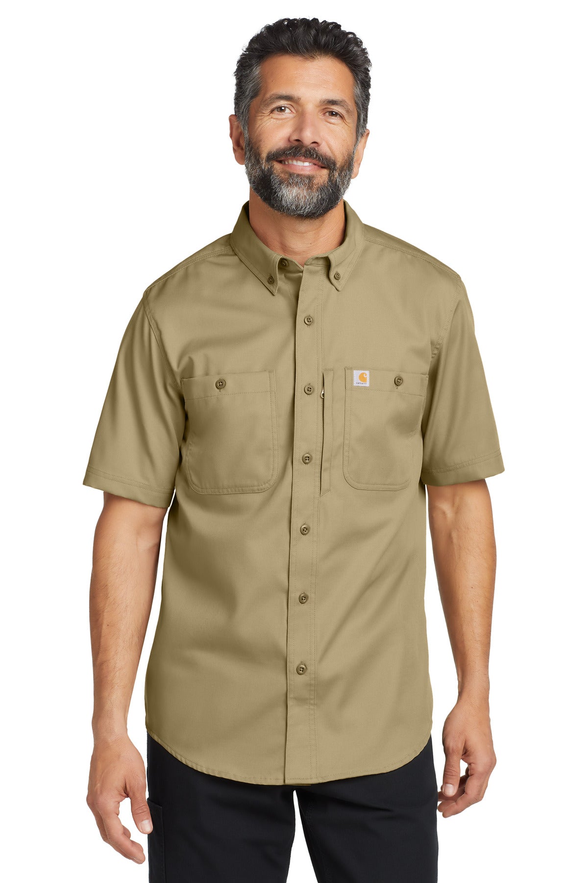 Carhartt Rugged ProfessionalSeries Short Sleeve Shirt CT106688 in Dark Khaki