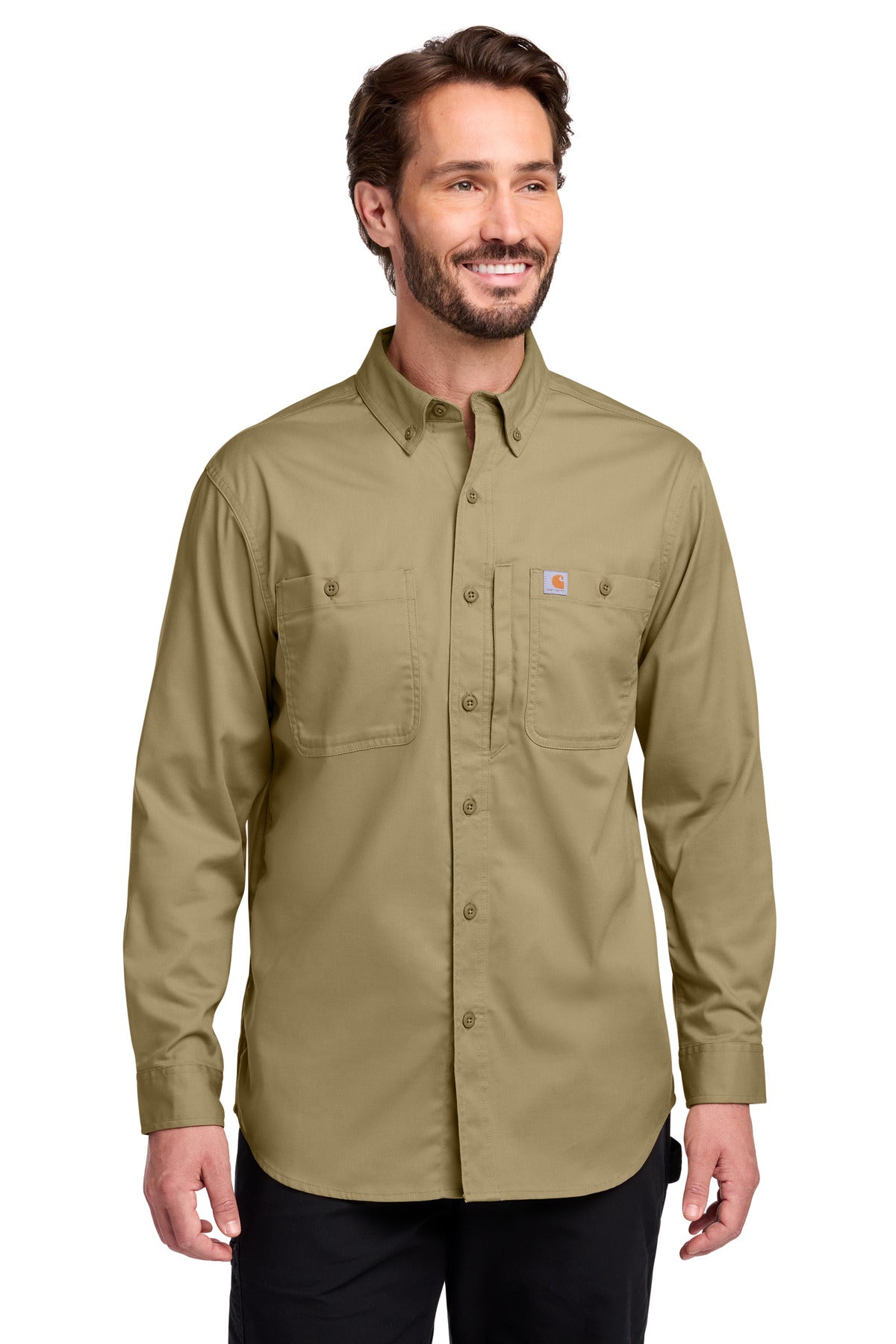 Carhartt Rugged Professional Series Long Sleeve Shirt CT106689 in Dark Khaki