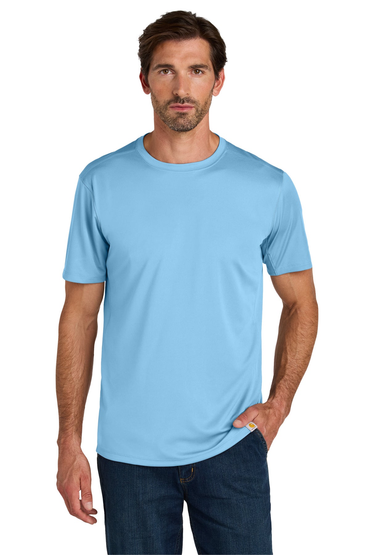 Carhartt Force Sun Defender Short Sleeve T-Shirt CT106868 in Fresh Water Blue