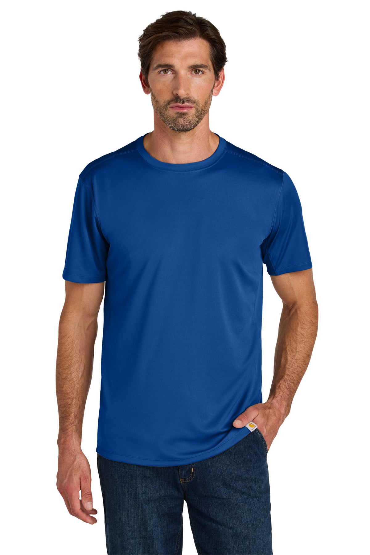 Carhartt Force Sun Defender Short Sleeve T-Shirt CT106868 in Royal Glass Blue