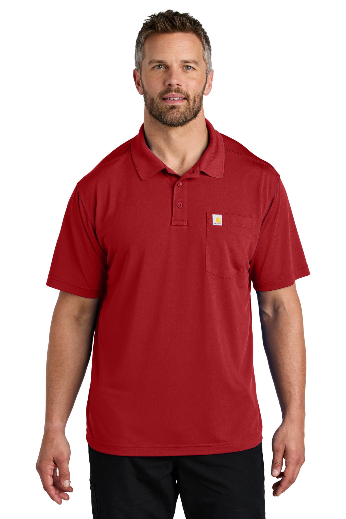 Carhartt Force Snag-Resistant Pocket Polo CT106880 in Crimson Red