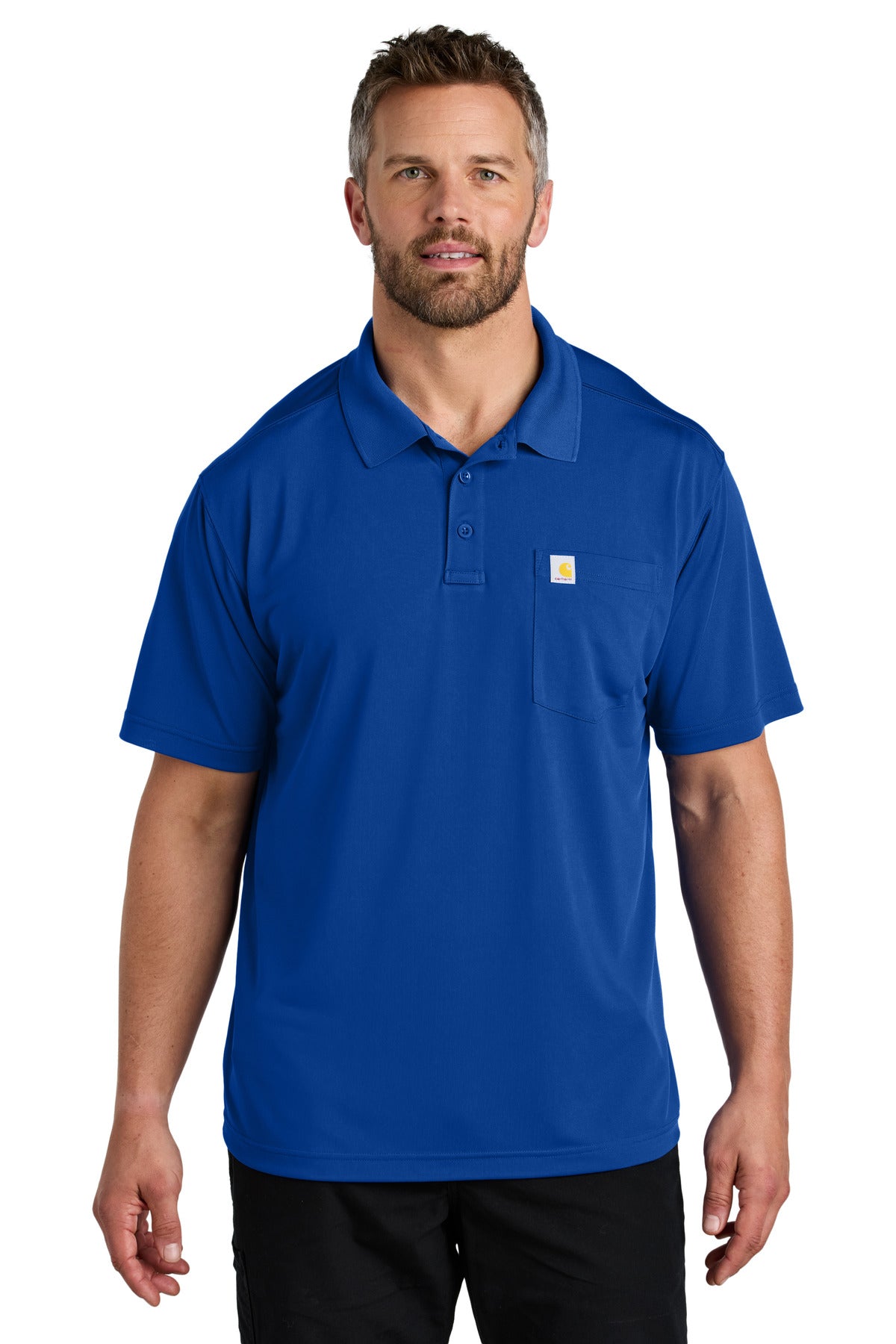 Carhartt Force Snag-Resistant Pocket Polo CT106880 in Royal Glass Blue