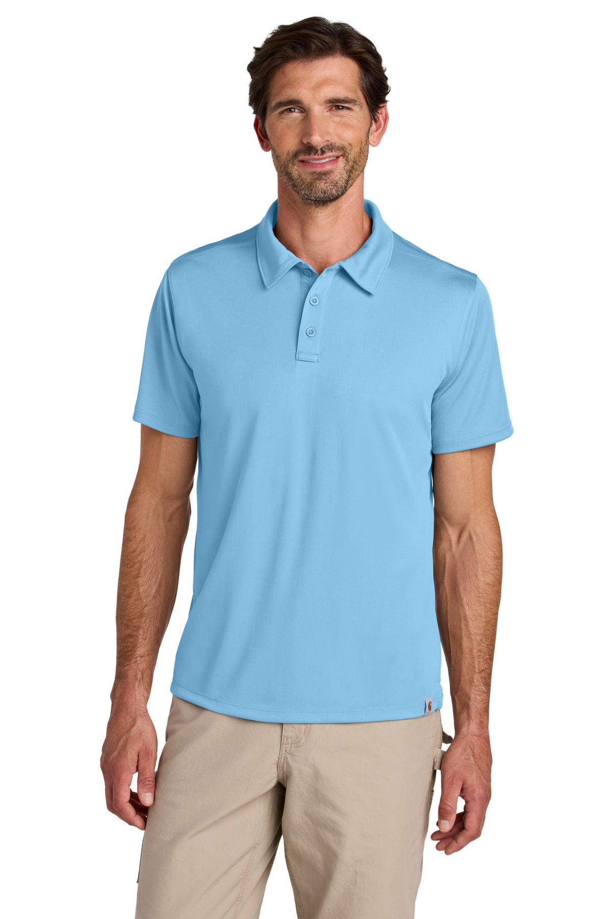 Carhartt Force Sun Defender Polo CT106899 in Fresh Water Blue