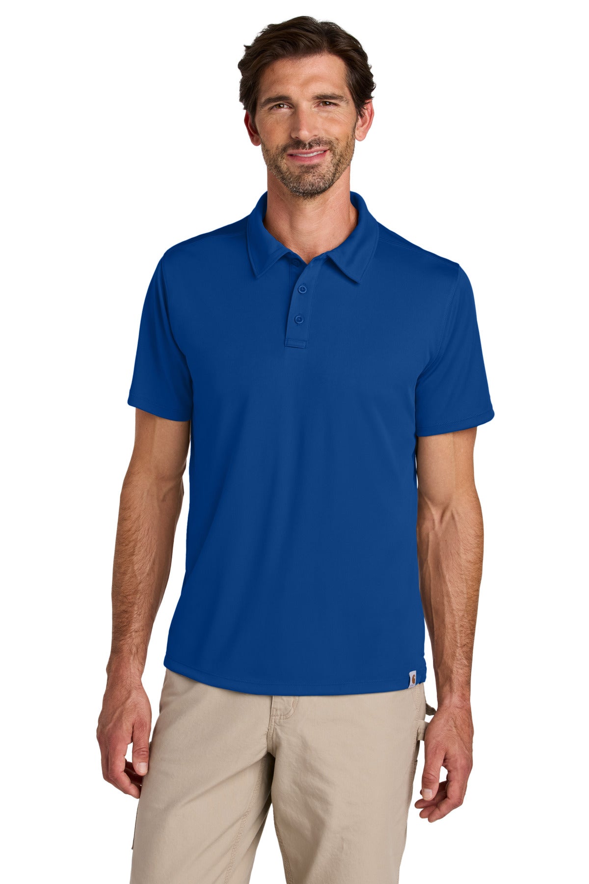 Carhartt Force Sun Defender Polo CT106899 in Royal Glass Blue
