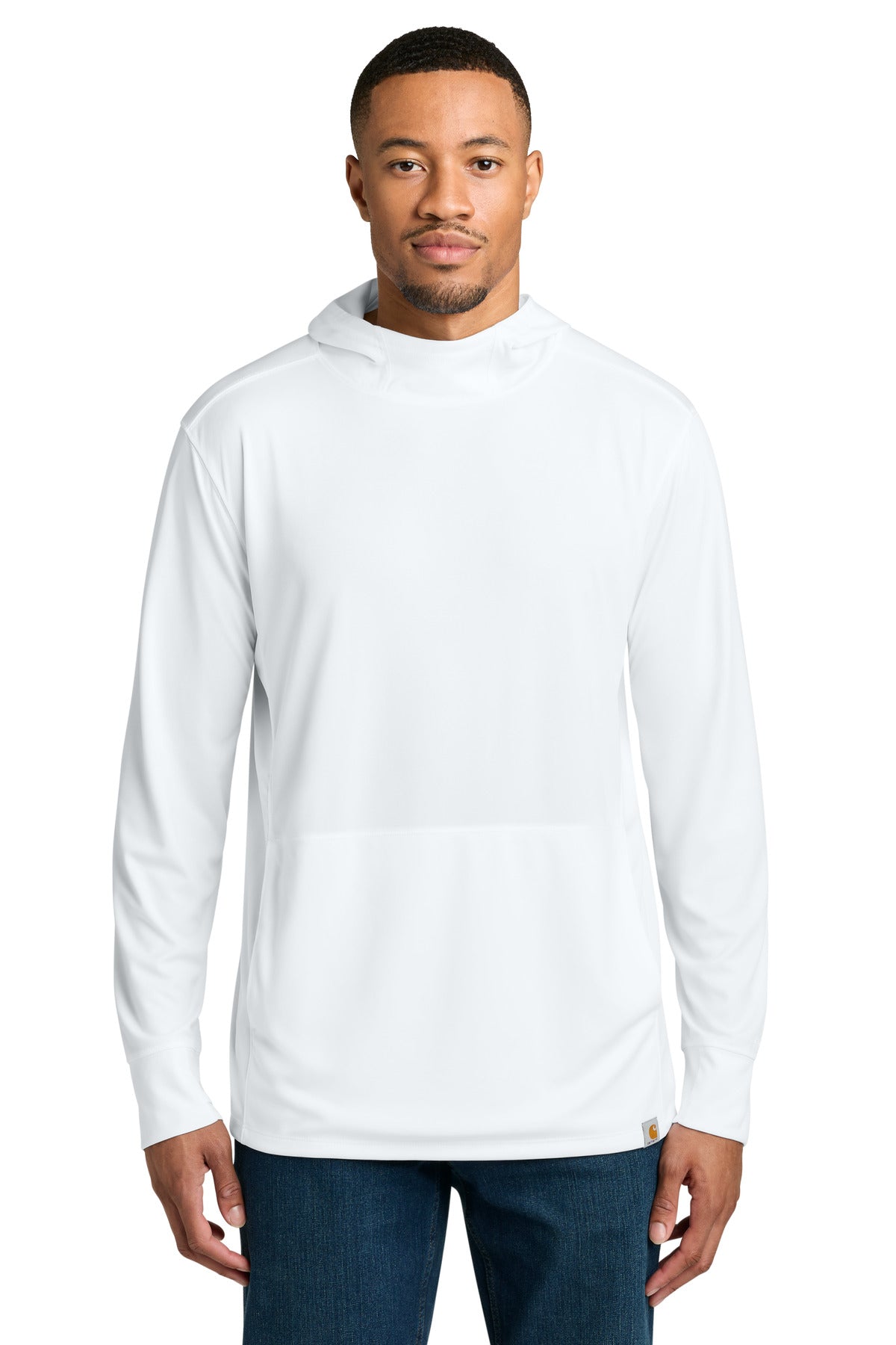 Carhartt Force Sun Defender Long Sleeve Hooded T-Shirt CT106923 in White