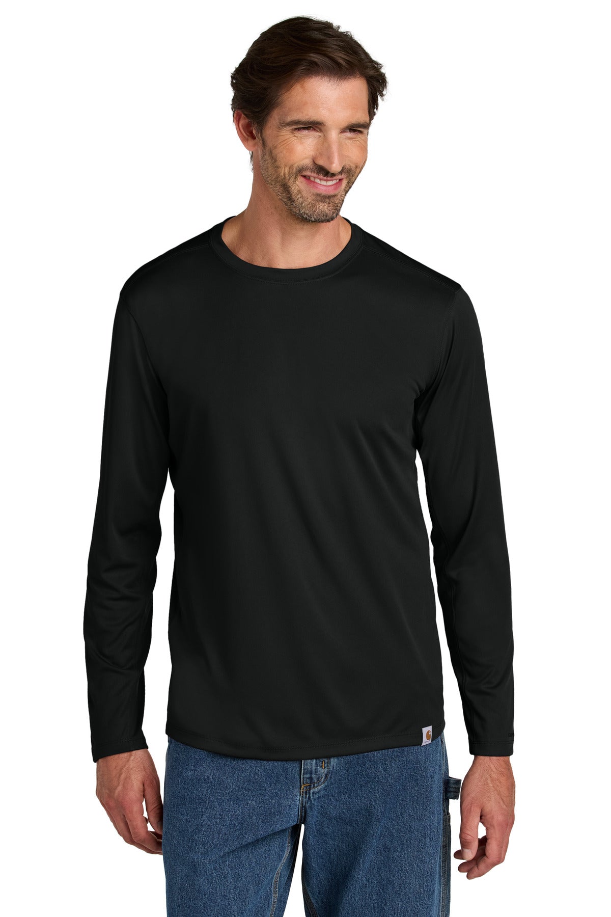 Carhartt Force Sun Defender Long Sleeve T-Shirt CT106972 in Black