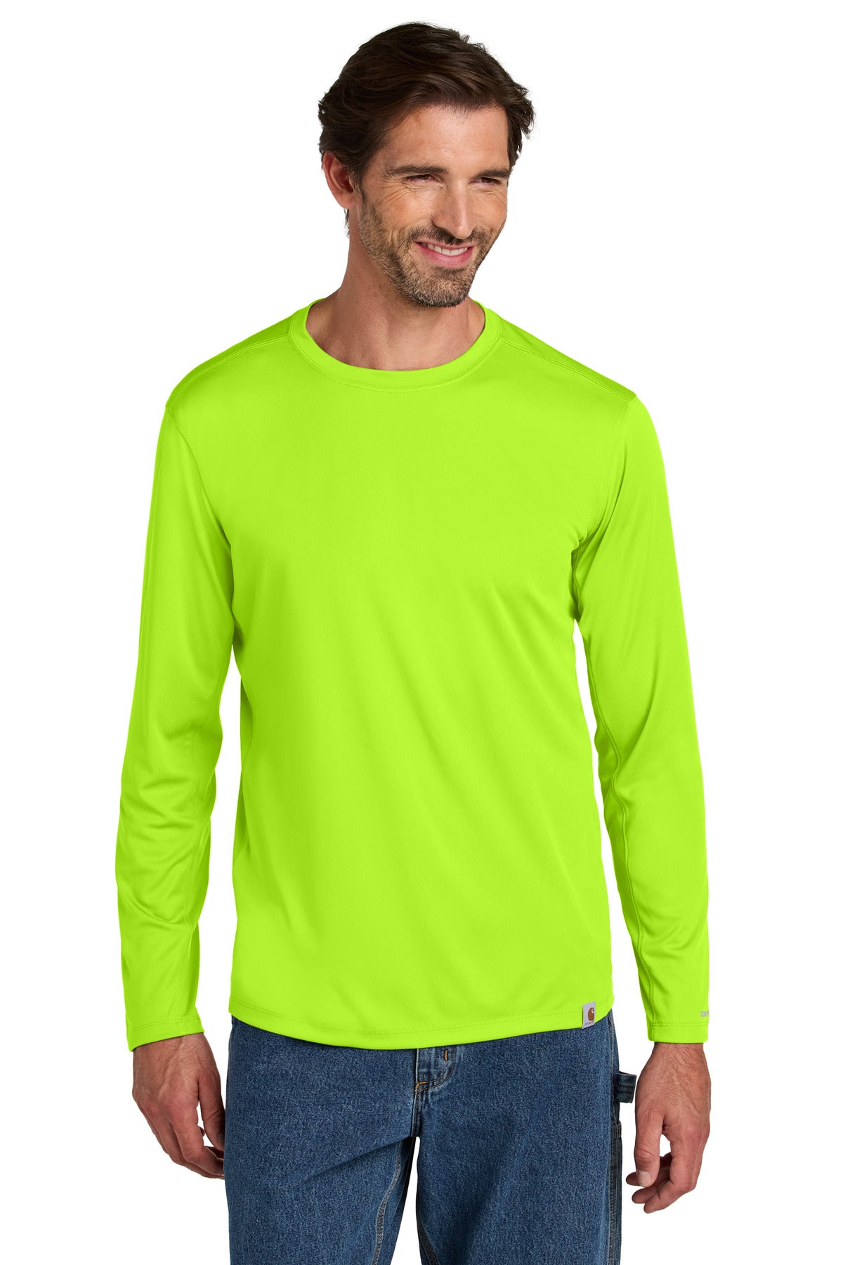 Carhartt Force Sun Defender Long Sleeve T-Shirt CT106972 in Brite Lime