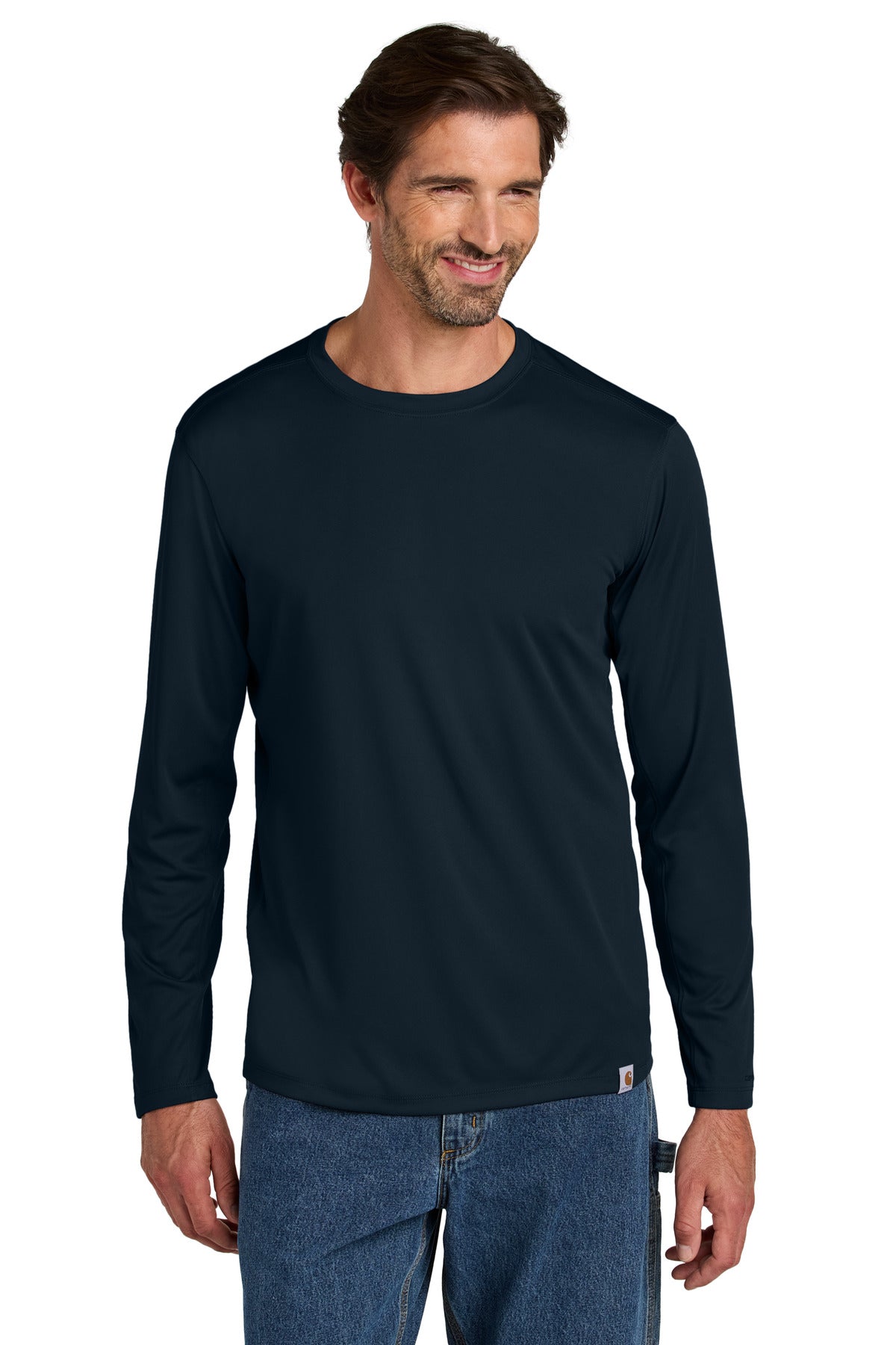 Carhartt Force Sun Defender Long Sleeve T-Shirt CT106972 in Navy