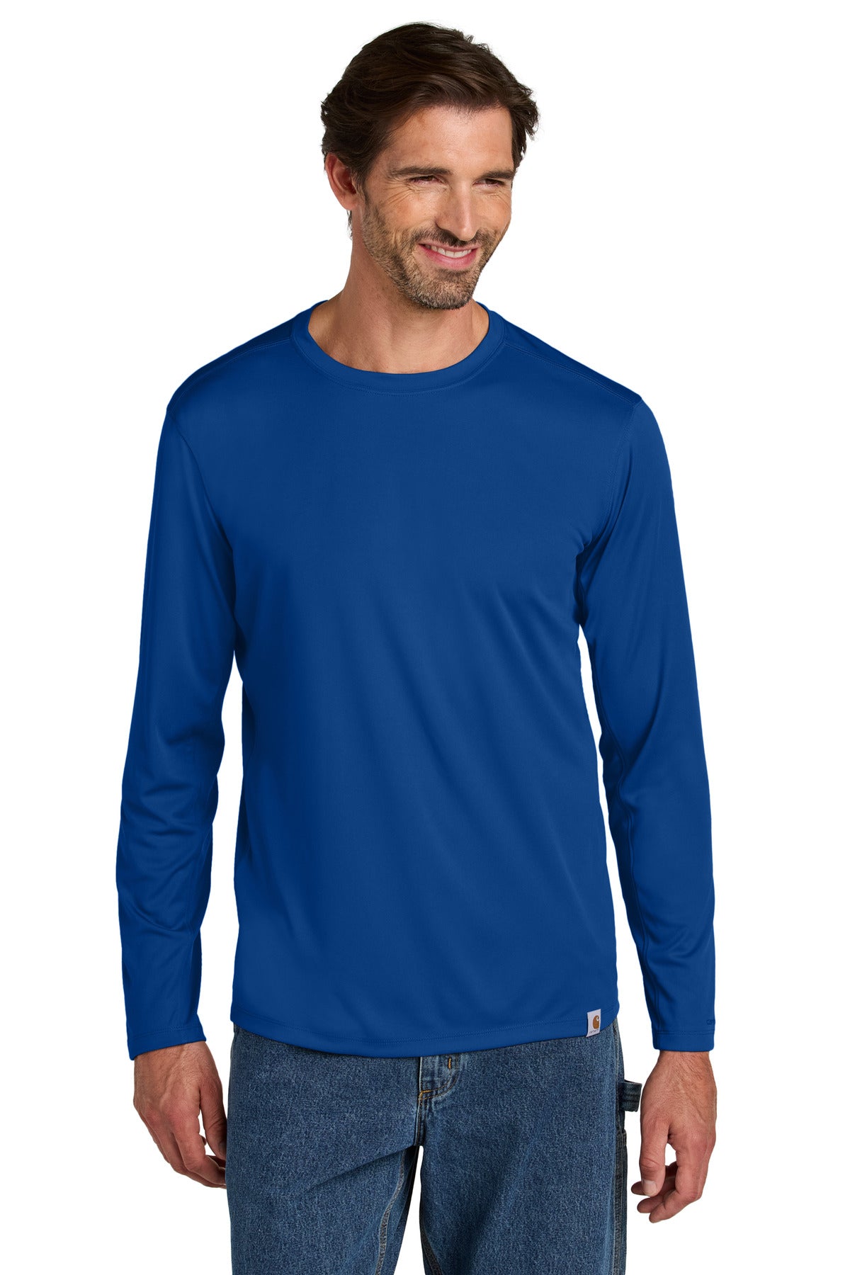 Carhartt Force Sun Defender Long Sleeve T-Shirt CT106972 in Royal Glass Blue