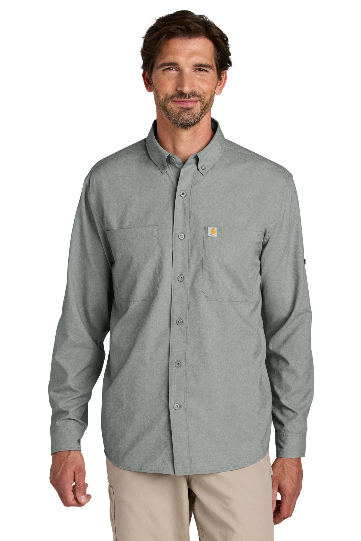 Carhartt Force Sun Defender Long Sleeve Shirt CT107106 in Steel