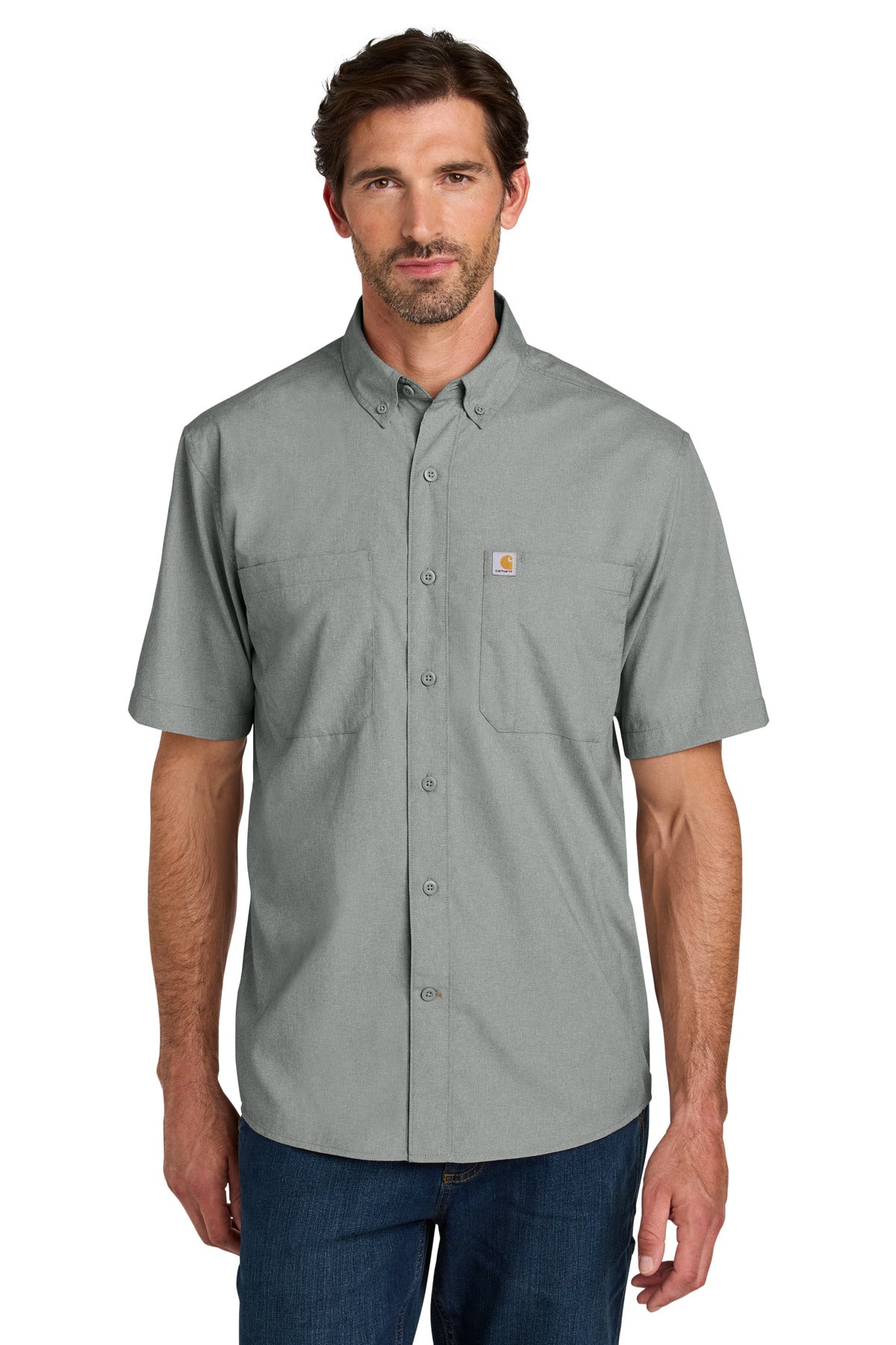 Carhartt Force Sun Defender Short Sleeve Shirt CT107107 in Steel